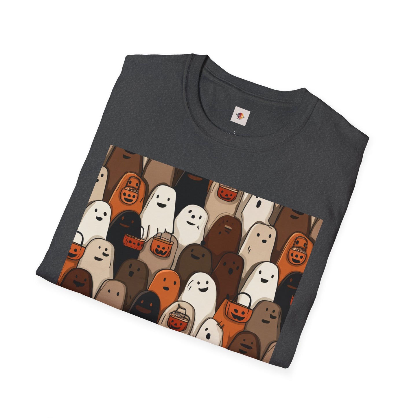 Spooky Ghost T-Shirt, Halloween Apparel, Unisex Softstyle Tee, Cute Ghoul Shirt, Fall Fashion, Trick or Treat Top