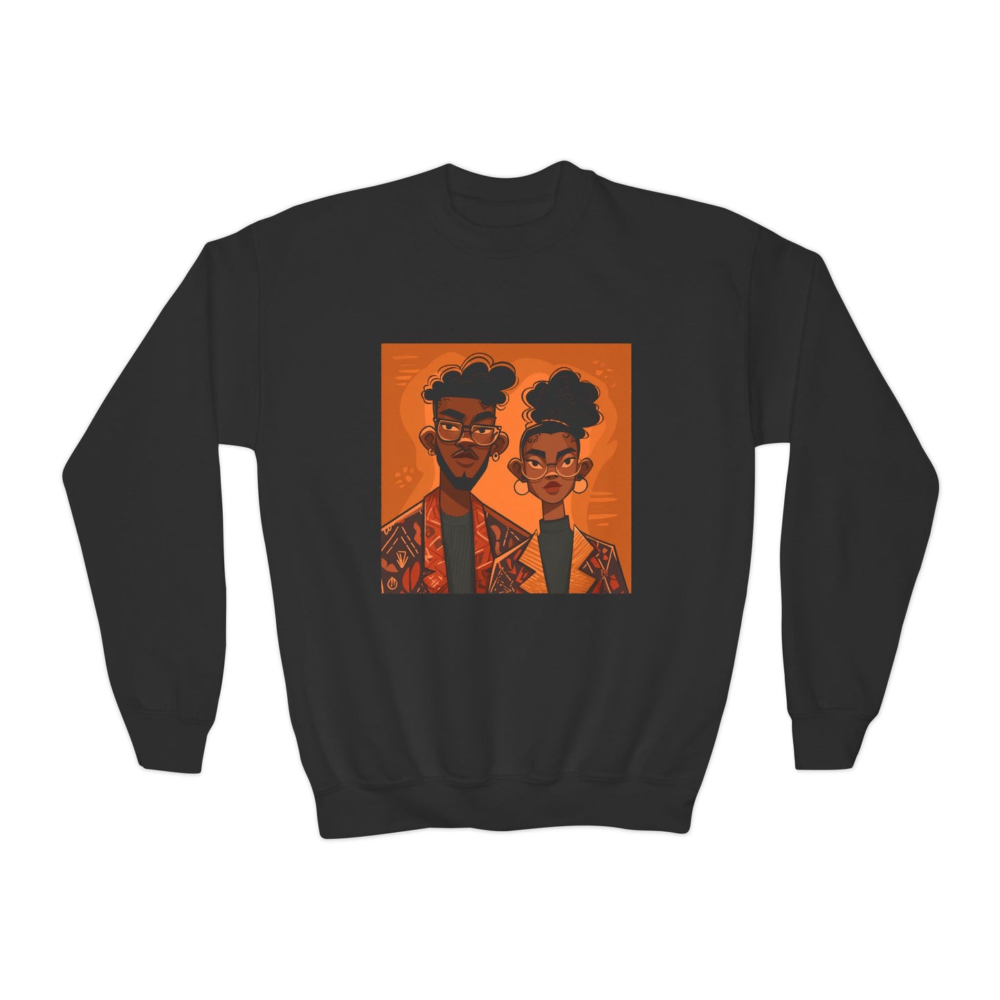 Cultural Vibe Youth Crewneck Sweatshirt - Unique Gift for Teens, Cozy Fashion, Unisex Sweater, Black History Month, Everyday Comfort