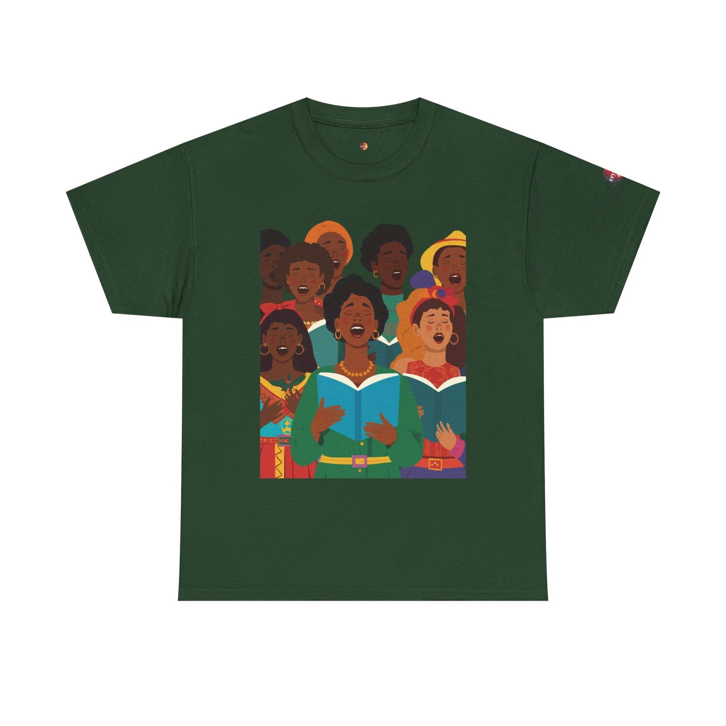 Singing Joy Unisex Heavy Cotton Tee, Inspirational Choir Shirt, Community Spirit Tee, Gift for Music Lovers, Perfect for Celebrations