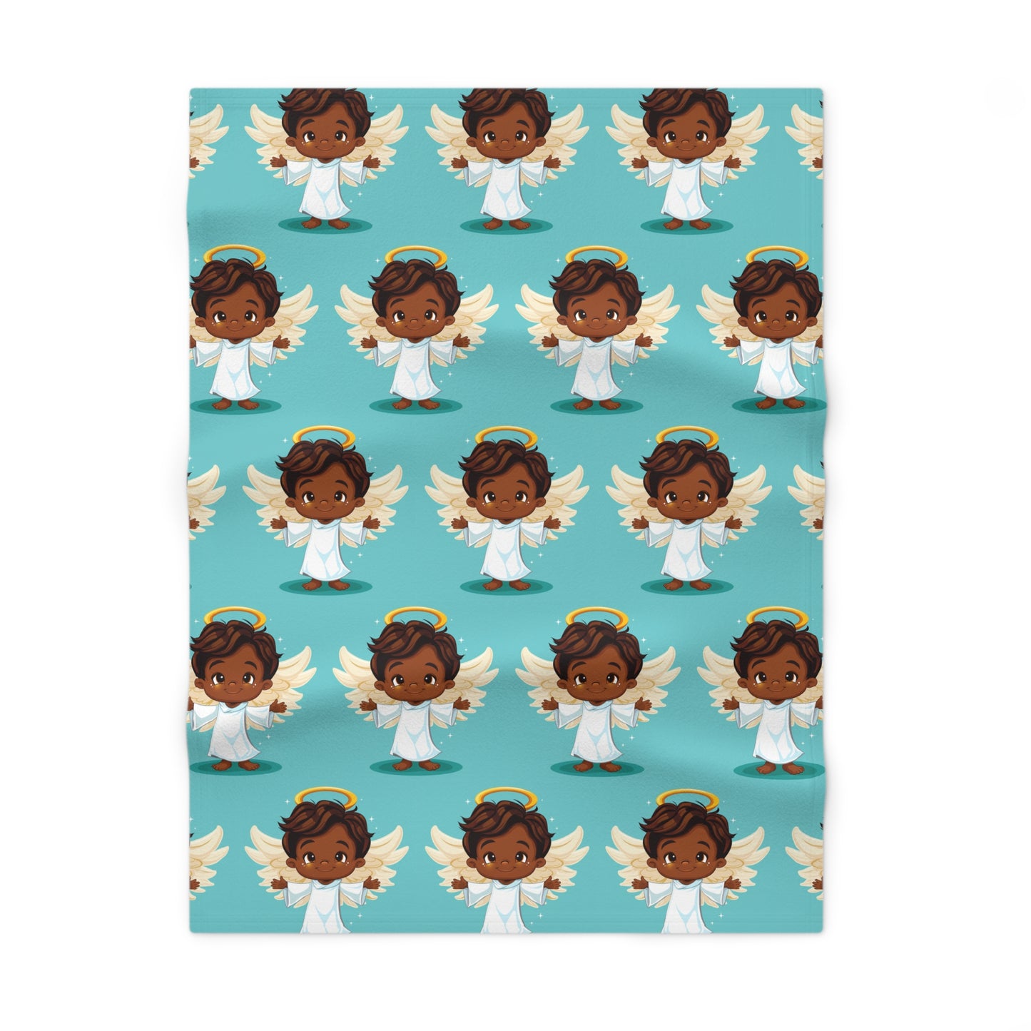 Cozy Fleece Baby Blanket with Angel Design | Perfect Gift for Showers, Christenings, Birthdays | Soft, Cute, and Warm Nursery Decor