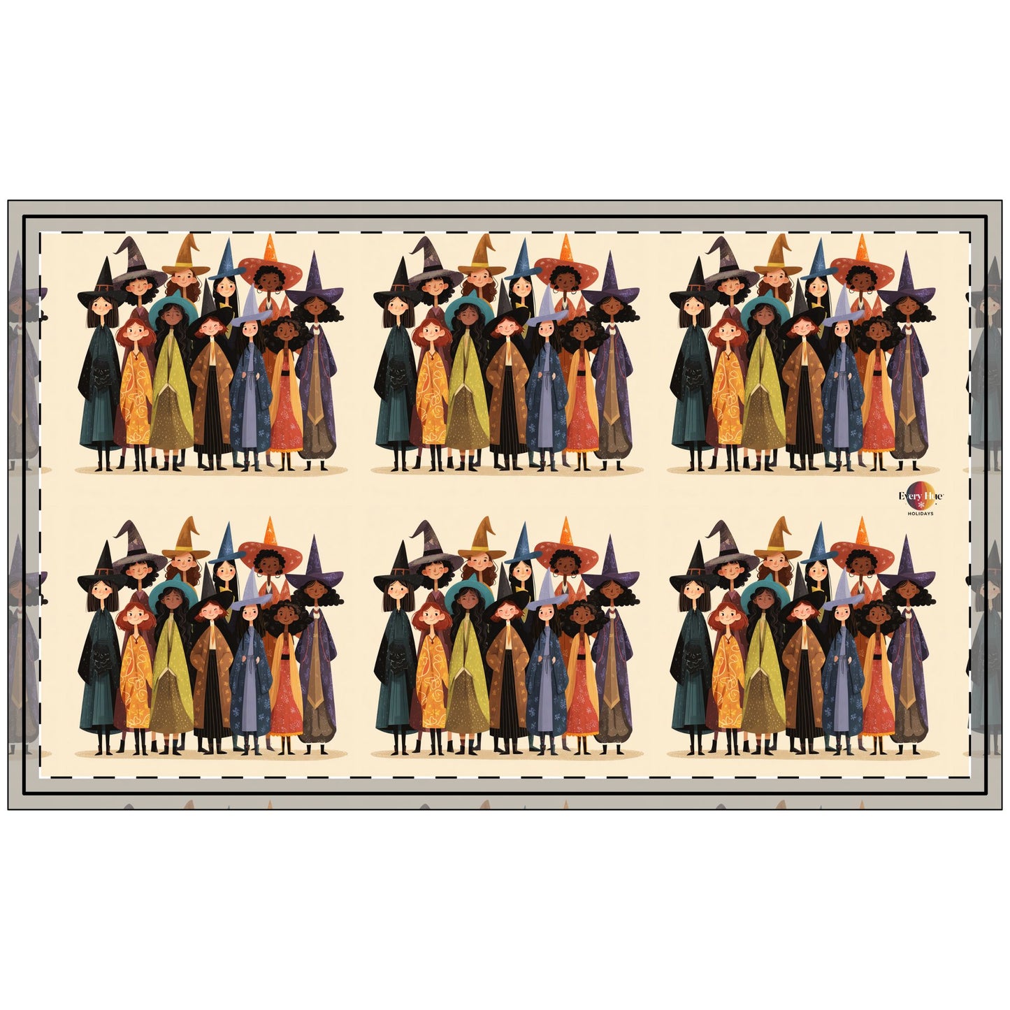 Whimsical Witch Doormat - Halloween Decor, Front Door Mat, Fall Welcome Mat, Seasonal Home Decor, Spooky Entrance Rug