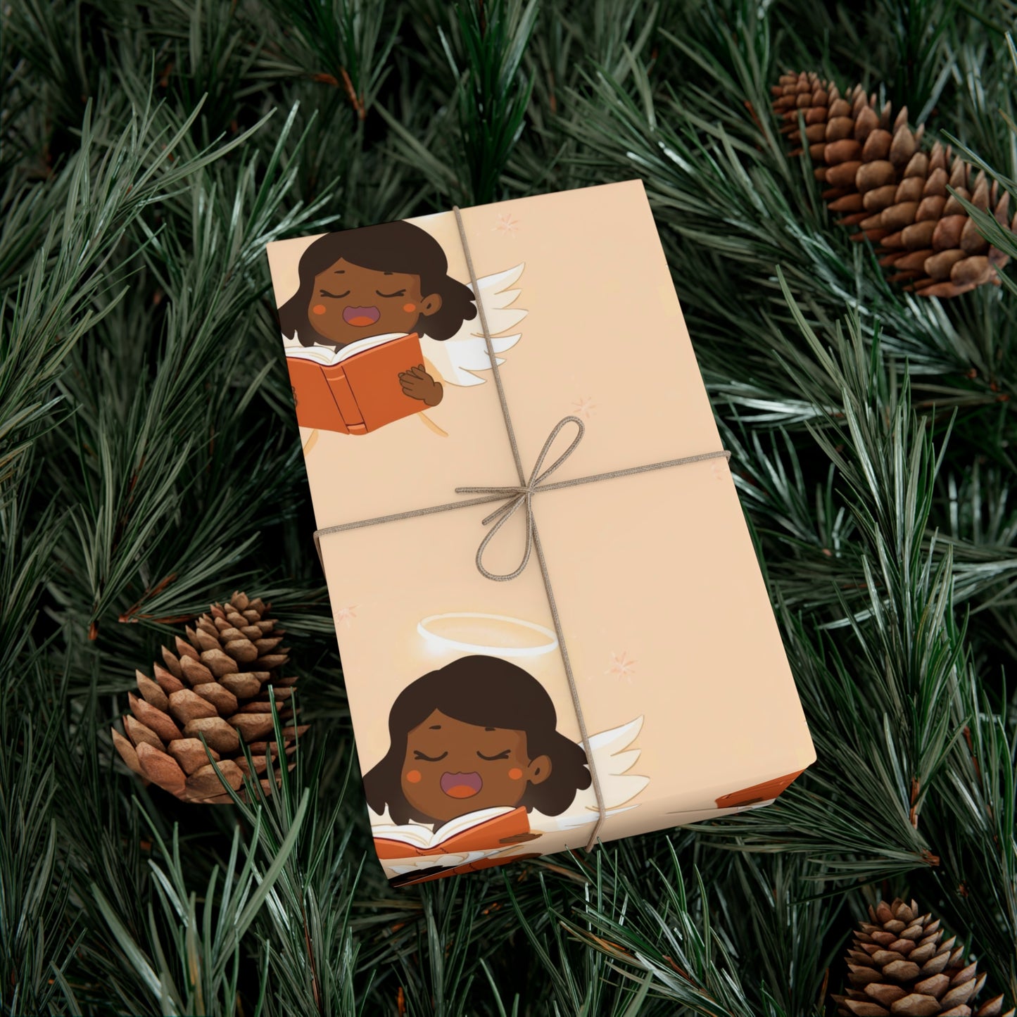 Angel Reading Gift Wrap Papers, Wrapping Paper for Presents, Holiday Gift Wrap, Cute Gift Wrap for Kids, Unique Gift Wrap for Birthdays