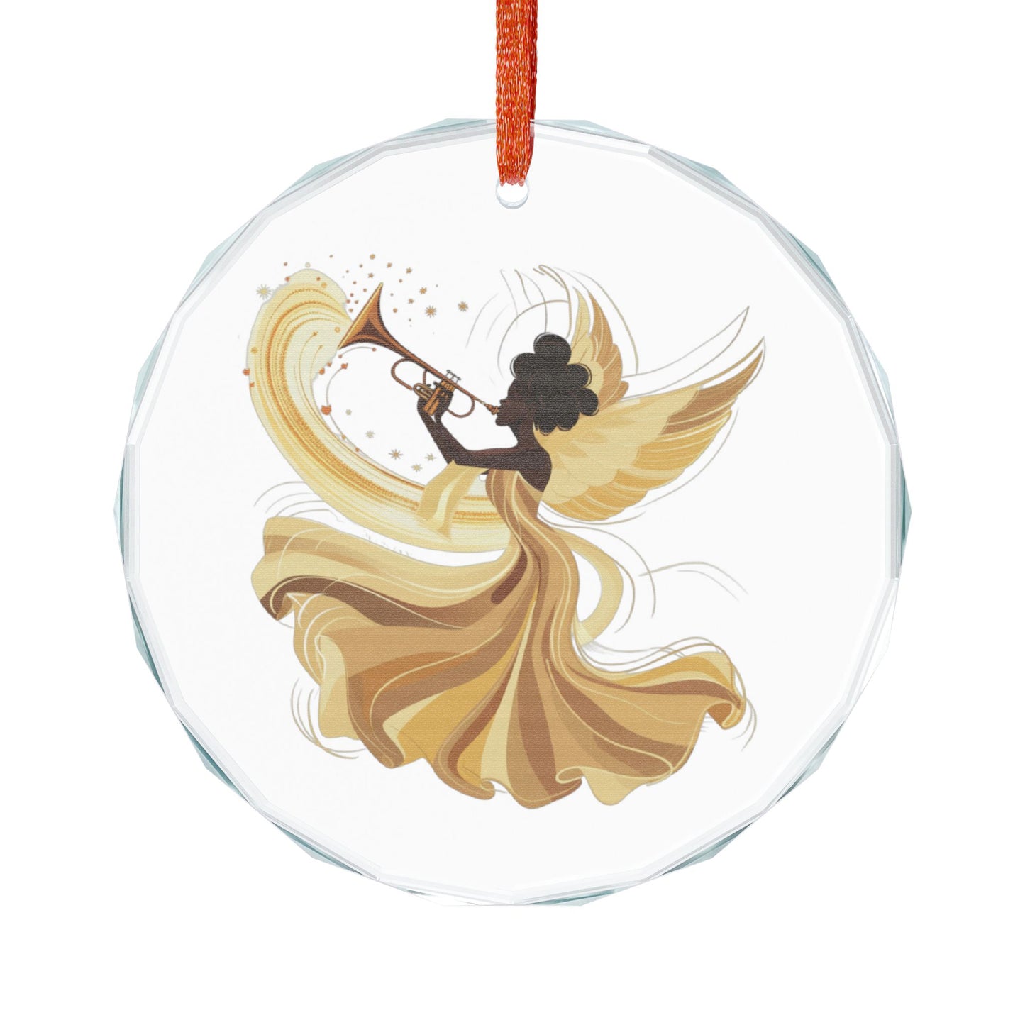 Elegant Angel Crystal Glass Ornament, Christmas Decor, Holiday Gift, Art Pendant, Home Decoration, Keepsake
