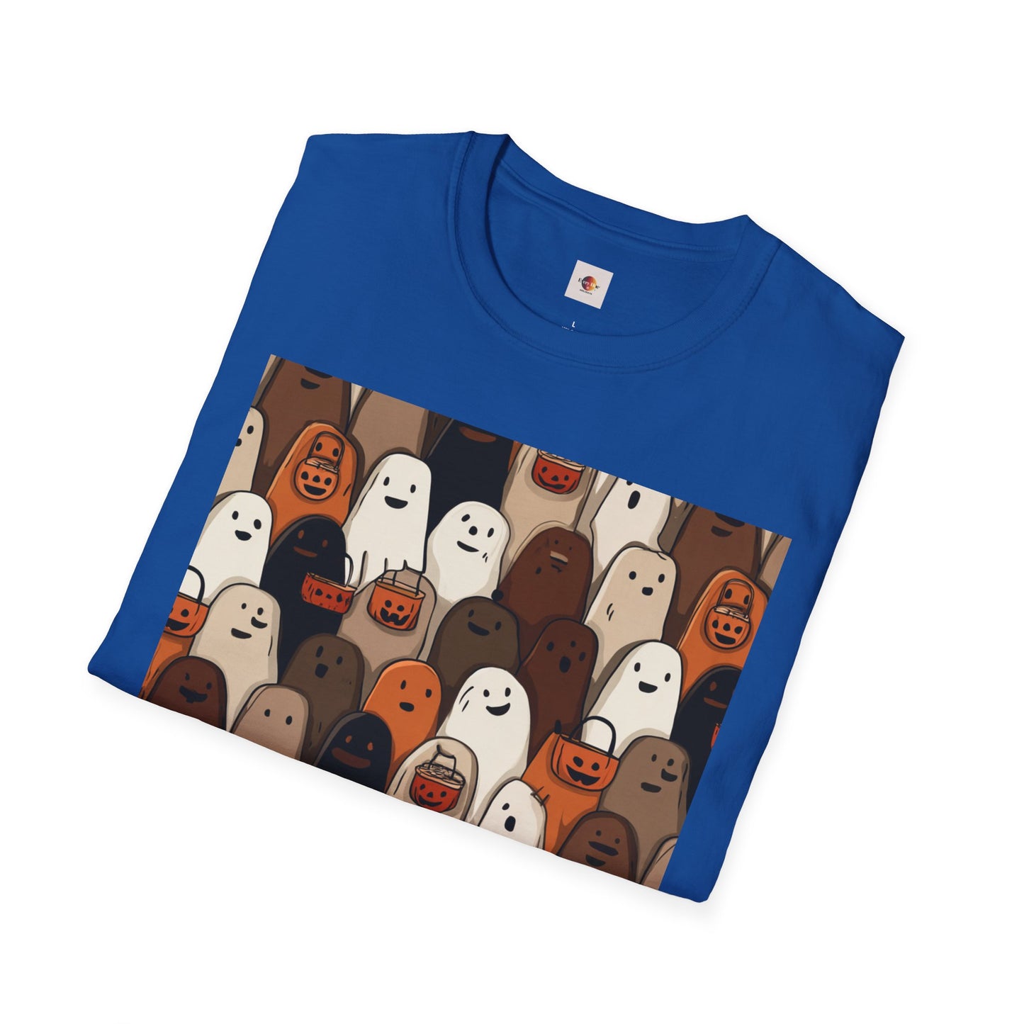 Spooky Ghost T-Shirt, Halloween Apparel, Unisex Softstyle Tee, Cute Ghoul Shirt, Fall Fashion, Trick or Treat Top
