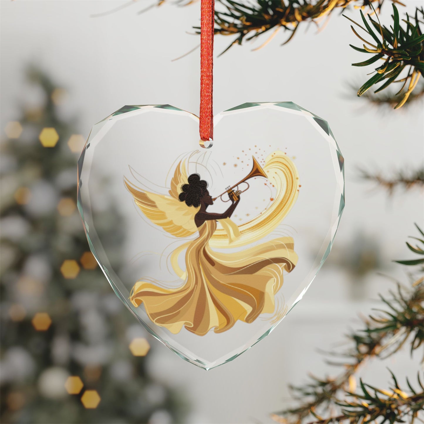 Elegant Angel Crystal Glass Ornament, Christmas Decor, Holiday Gift, Art Pendant, Home Decoration, Keepsake