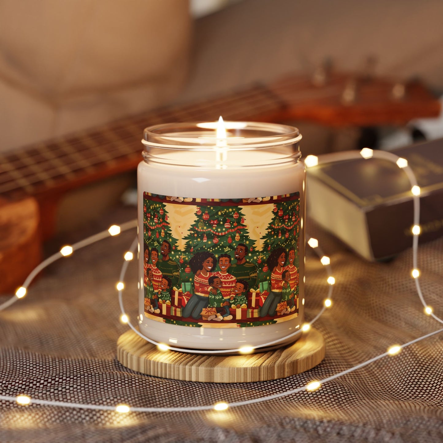 Cozy Christmas Scented Soy Candle, Holiday Gift, Home Decor, Hand-Poured Candle, Family Gathering, Festive Aromatherapy