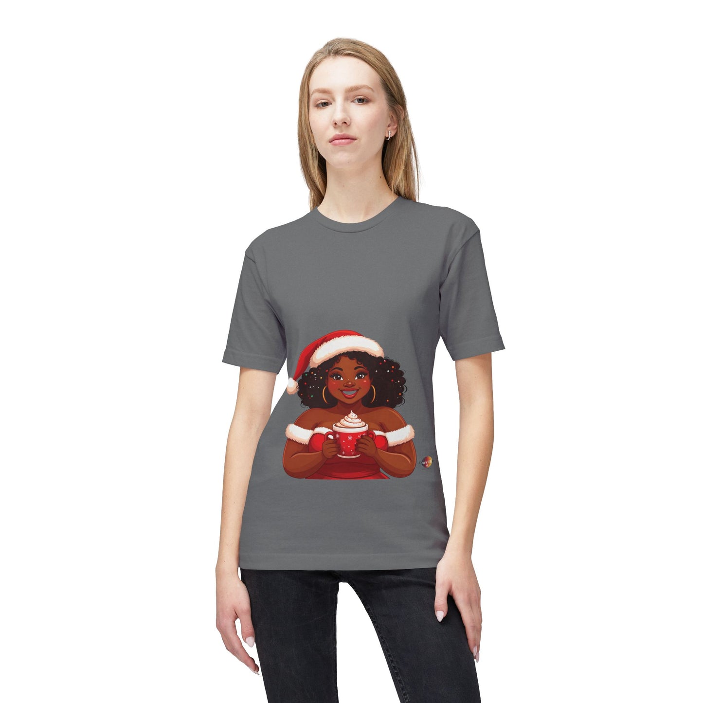 Festive Holiday T-shirt, Christmas shirt, winter t-shirt, gift for her, cozy clothing, seasonal apparel