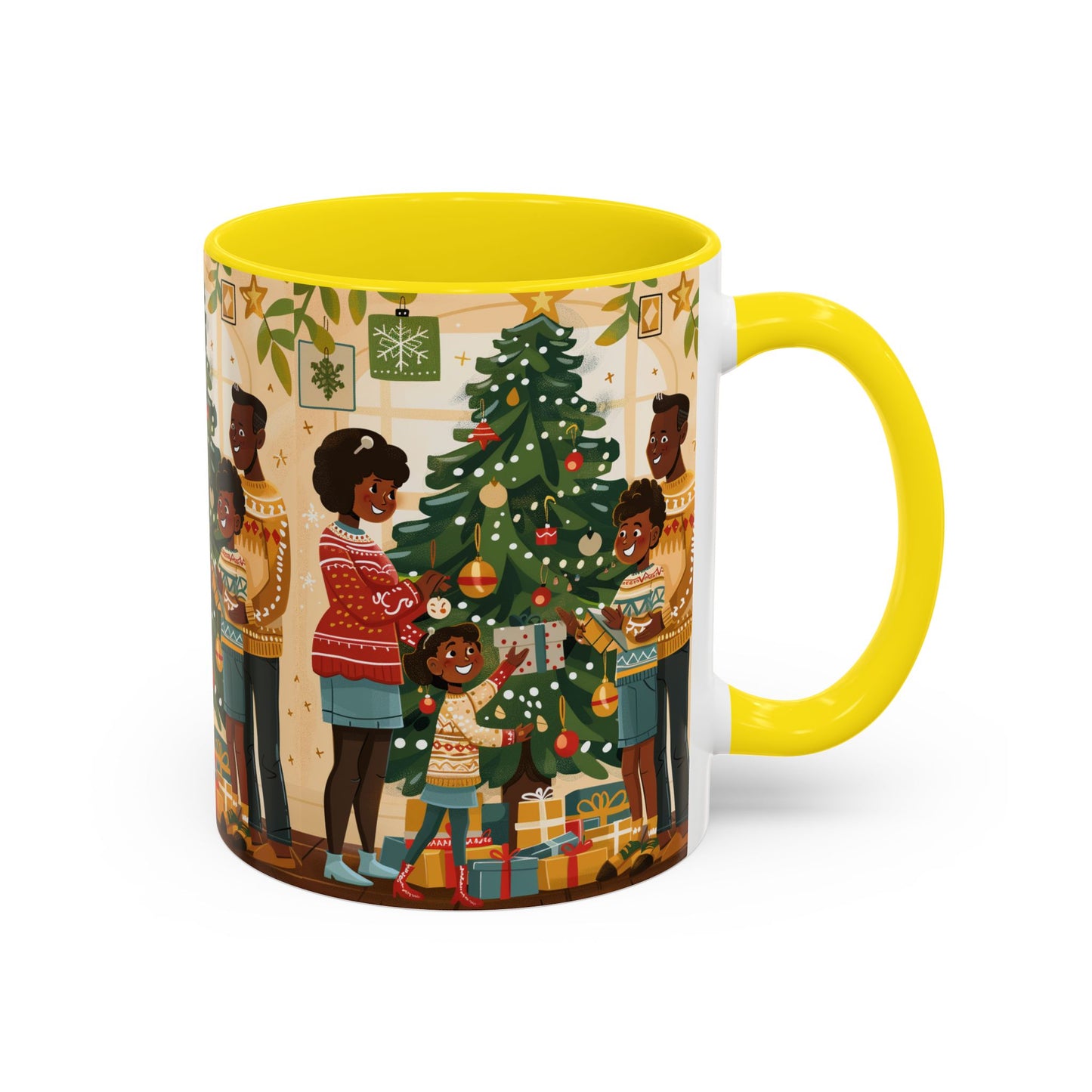 Christmas Family Celebration Mug, Holiday Coffee Cup, Festive Drinkware, Gift for Mom, Winter Decor, Cozy Family Moments