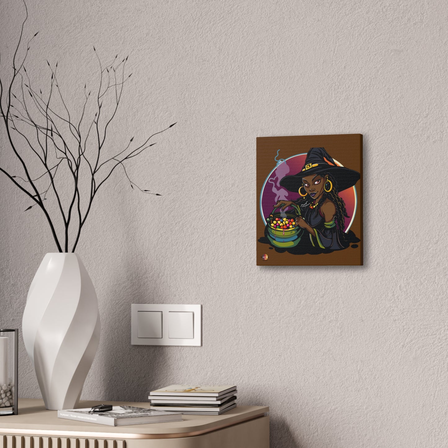 Witchy Canvas Art, Spooky Wall Decor, Halloween Home Decor, Magic Potion Artwork, Witch Decor, Gift for Witch Lovers
