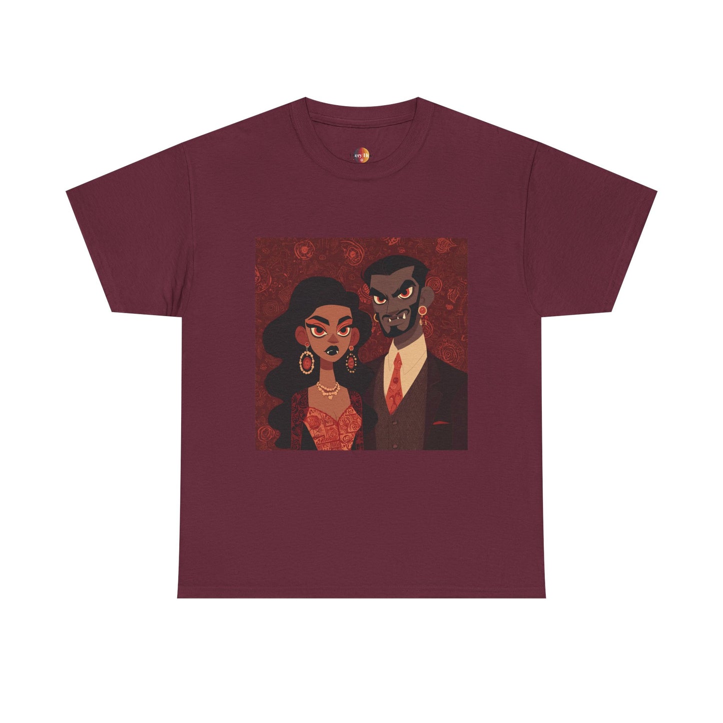 Romantic Vibe Tee, Unisex Heavy Cotton Tee, Couple Shirt, Unique Graphic Tee, Gift for Couples, Halloween Costume