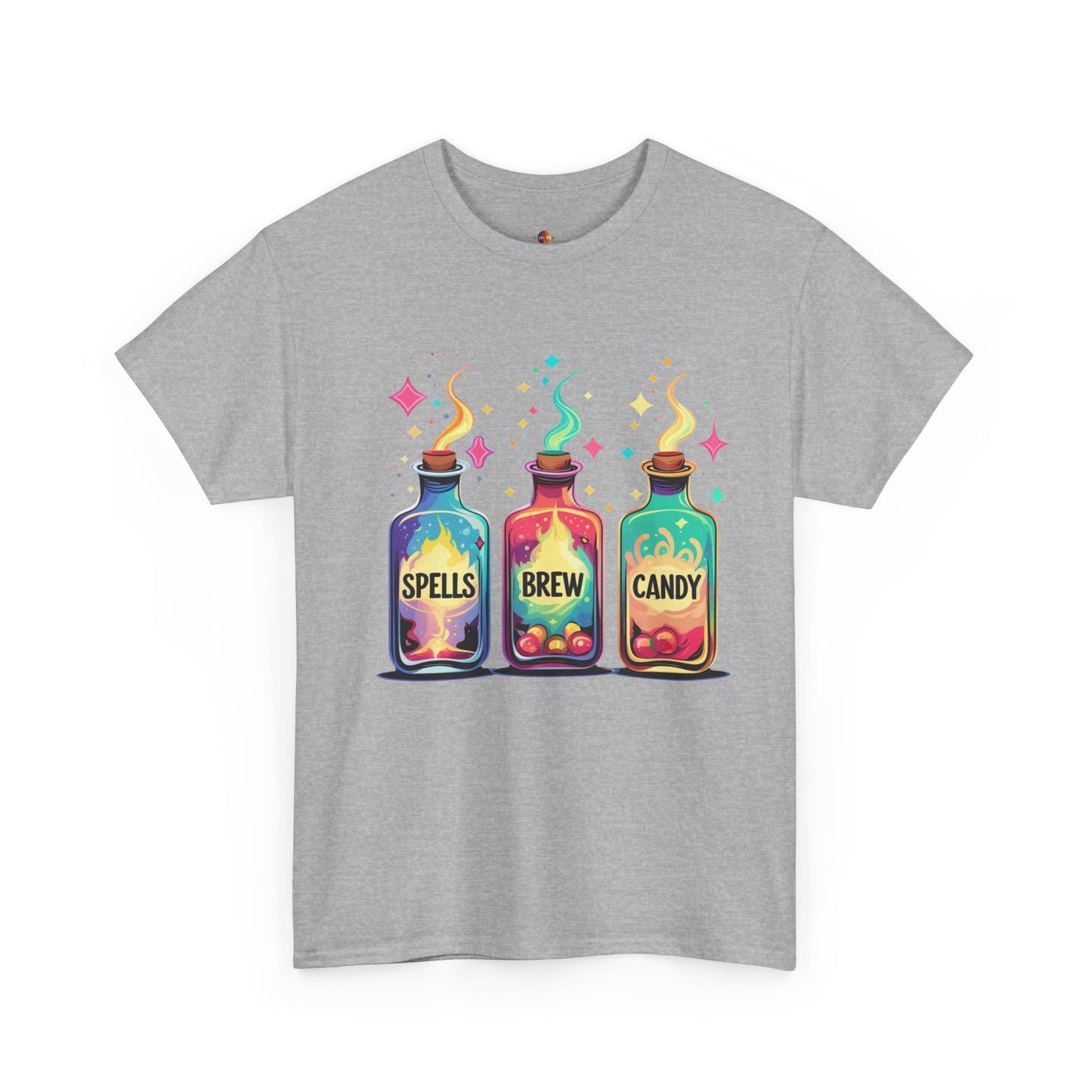 Magical Potion T-Shirt - Spells Brew Candy Design, Cute Halloween Tee, Witchy Apparel, Gift for Magic Lovers, Casual Wear
