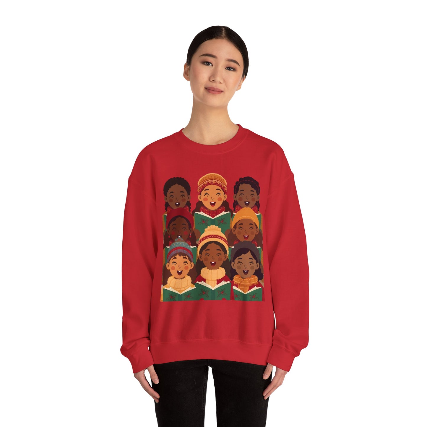 Singing Joy Crewneck Sweatshirt, Cozy Choir Sweatshirt, Festival Apparel, Group Performance Top, Gift for Music Lovers, Unisex Sweatshirt
