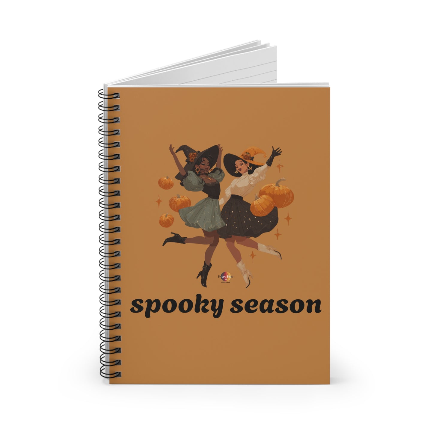 Spooky Season Spiral Notebook, Halloween Journal, Fall Stationery, Cute Notebook for Witch Lovers, Gift for Teachers and Students
