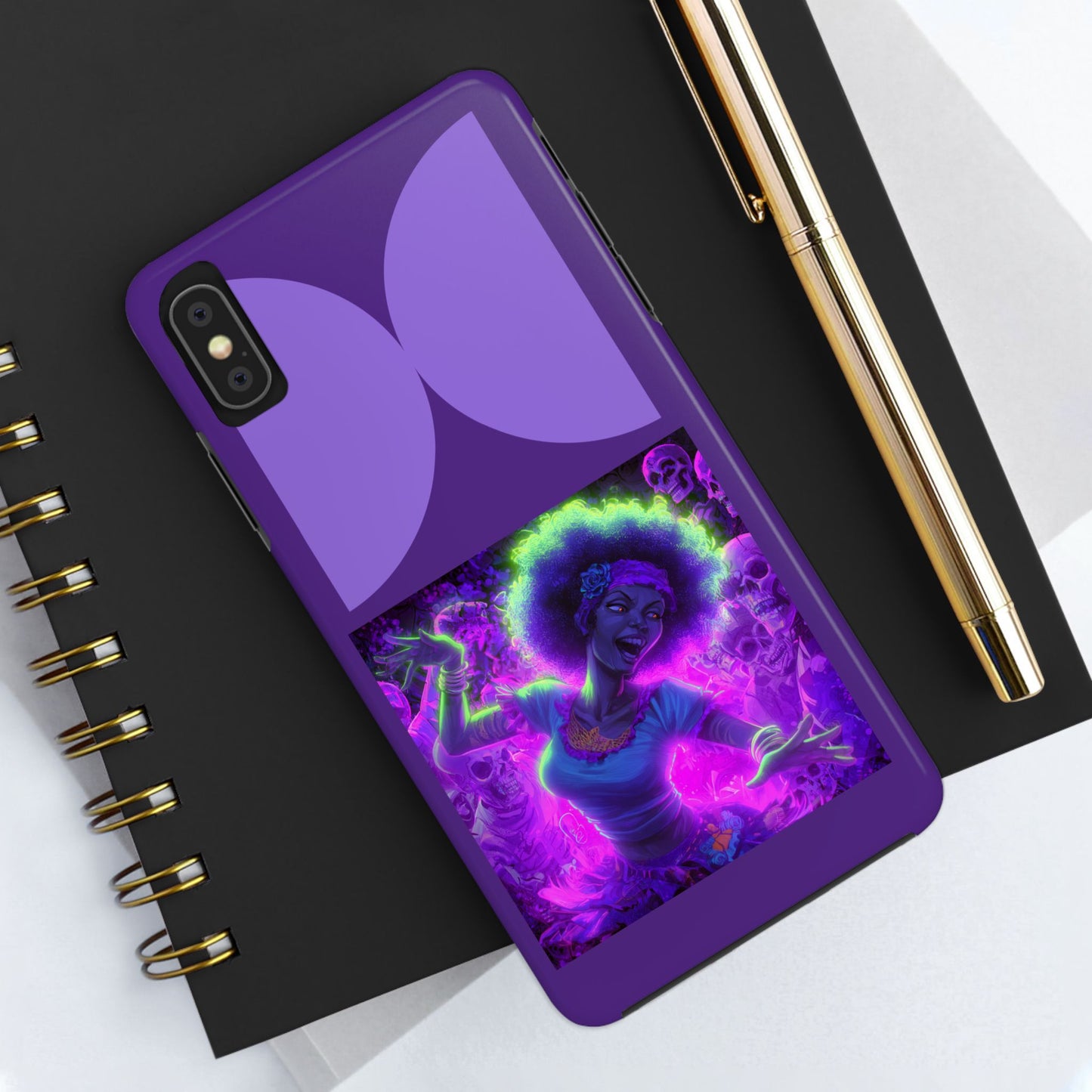 Vibrant Tough Phone Cases | Unique Phone Cover, Halloween Gift, Aesthetic Protection, Trendy Tech Accessory, Skull Design