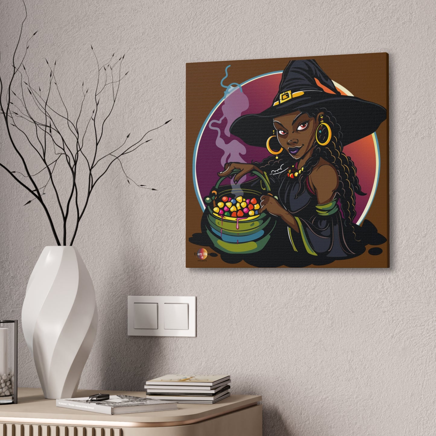 Witchy Canvas Art, Spooky Wall Decor, Halloween Home Decor, Magic Potion Artwork, Witch Decor, Gift for Witch Lovers