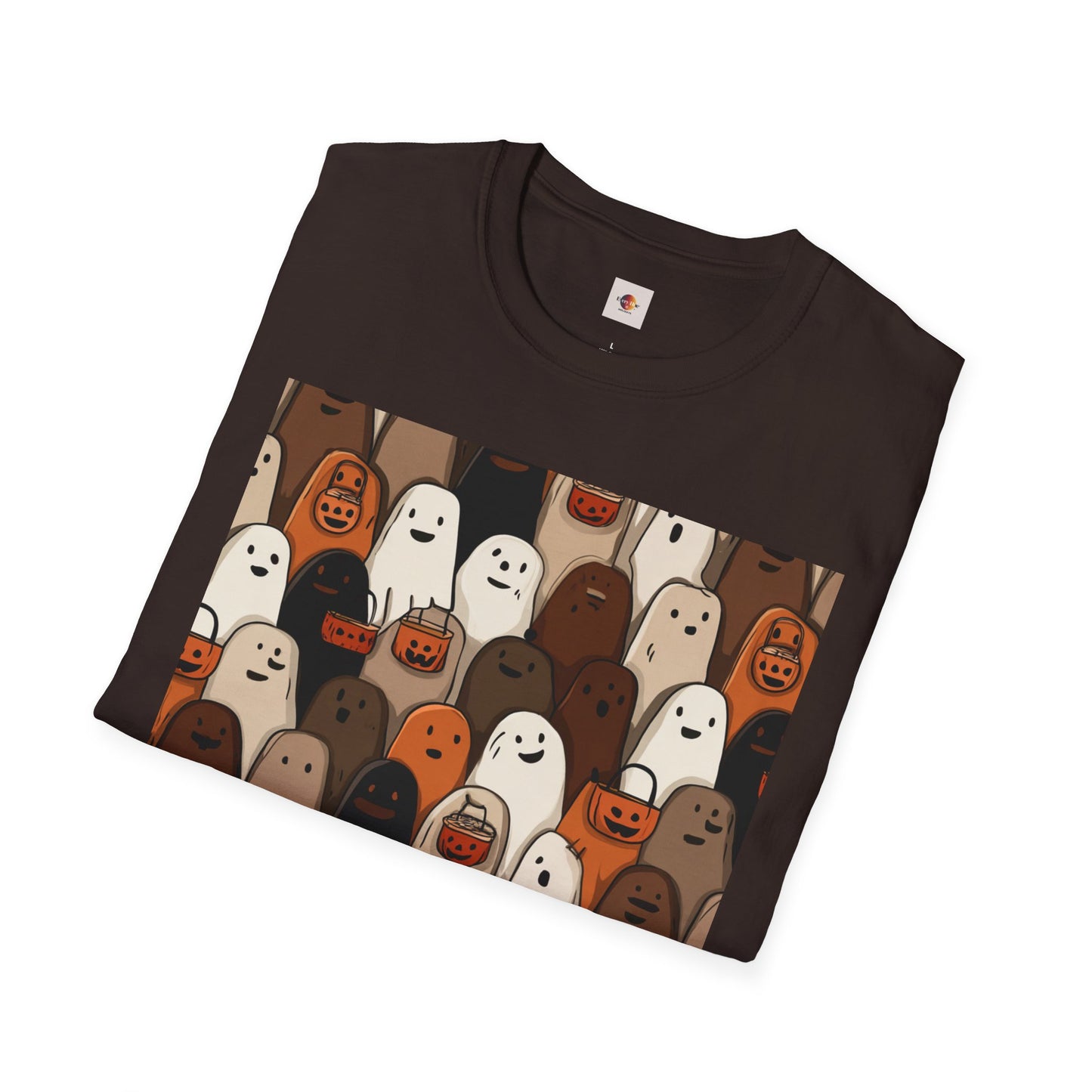 Spooky Ghost T-Shirt, Halloween Apparel, Unisex Softstyle Tee, Cute Ghoul Shirt, Fall Fashion, Trick or Treat Top