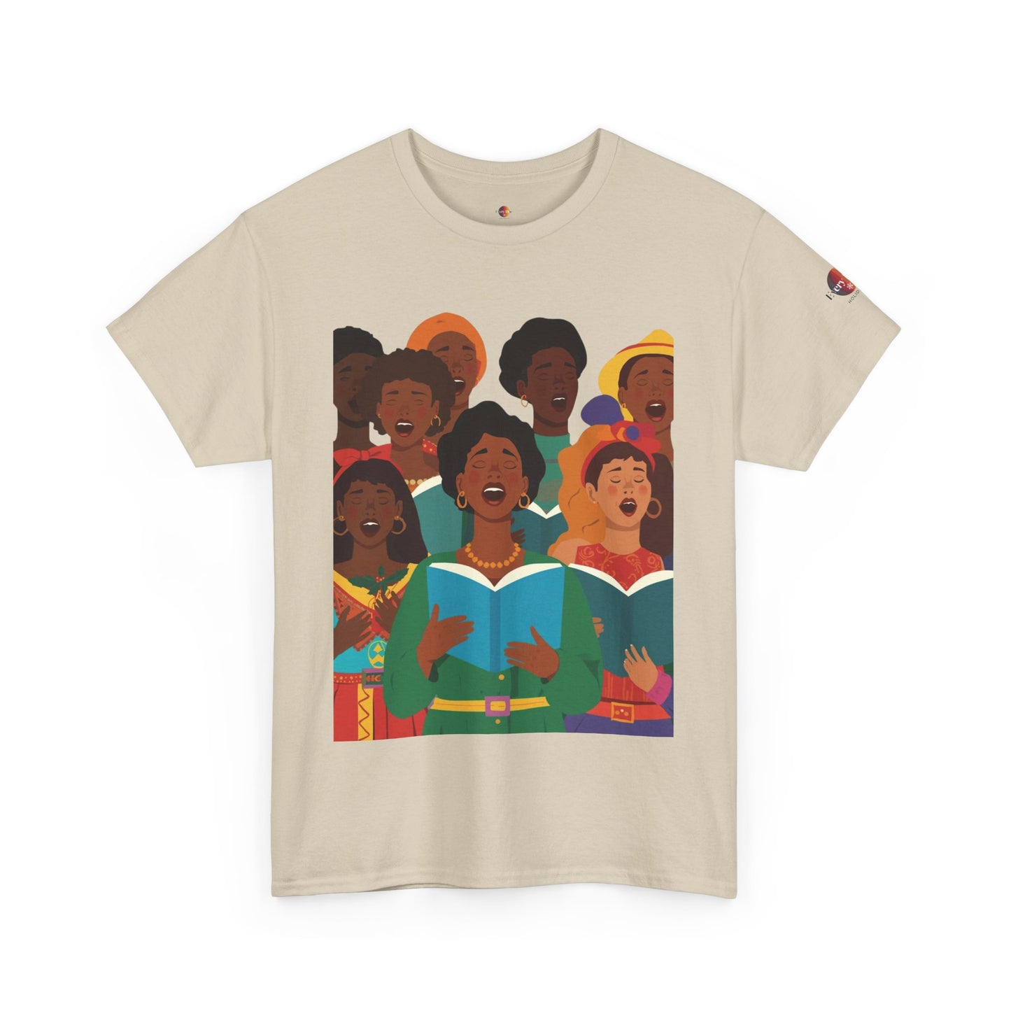 Singing Joy Unisex Heavy Cotton Tee, Inspirational Choir Shirt, Community Spirit Tee, Gift for Music Lovers, Perfect for Celebrations