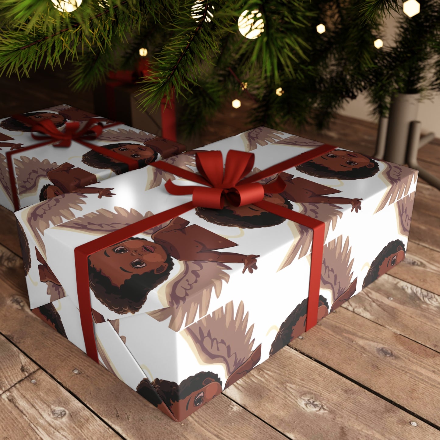 Angel-Inspired Gift Wrapping Paper, Perfect for Birthdays, Baby Showers, Holidays, Vintage Aesthetic, Unique Gift Wrap Ideas