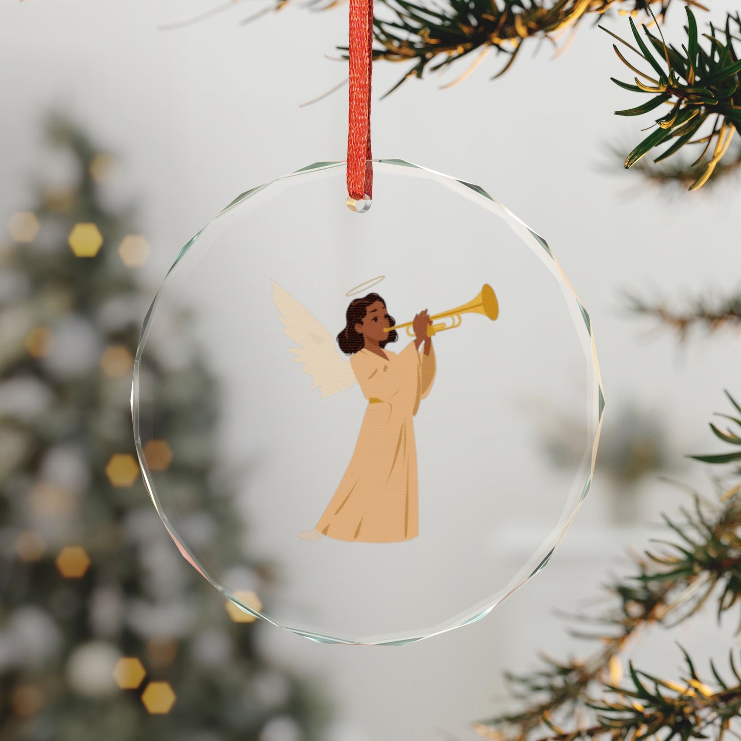 Angel Heart Ornament, Christmas Tree Decoration, Gift for Holidays, Personalized Keepsake, Heavenly Decor