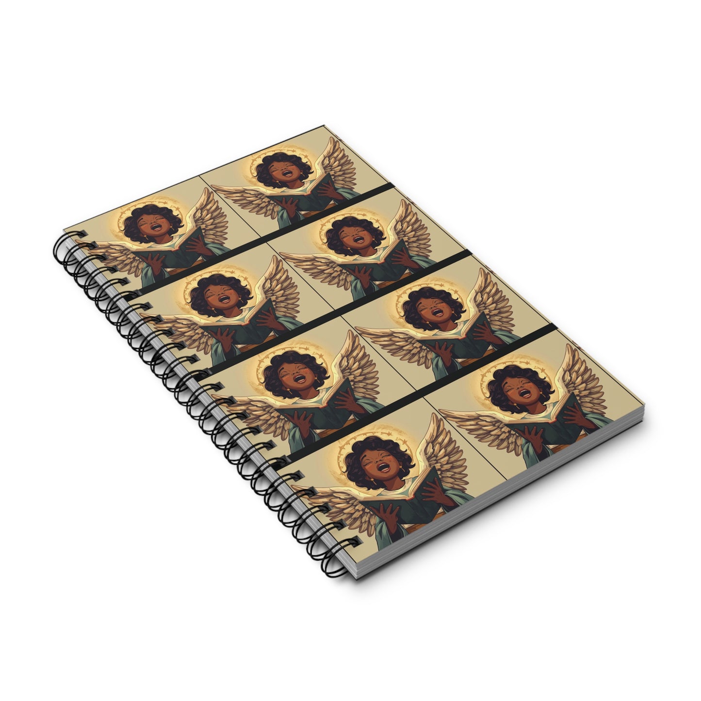 Spiritual Angelic Spiral Journal – Inspirational Notebook for Reflection, Mindfulness, and Creativity, Gift for Birthdays, Holidays