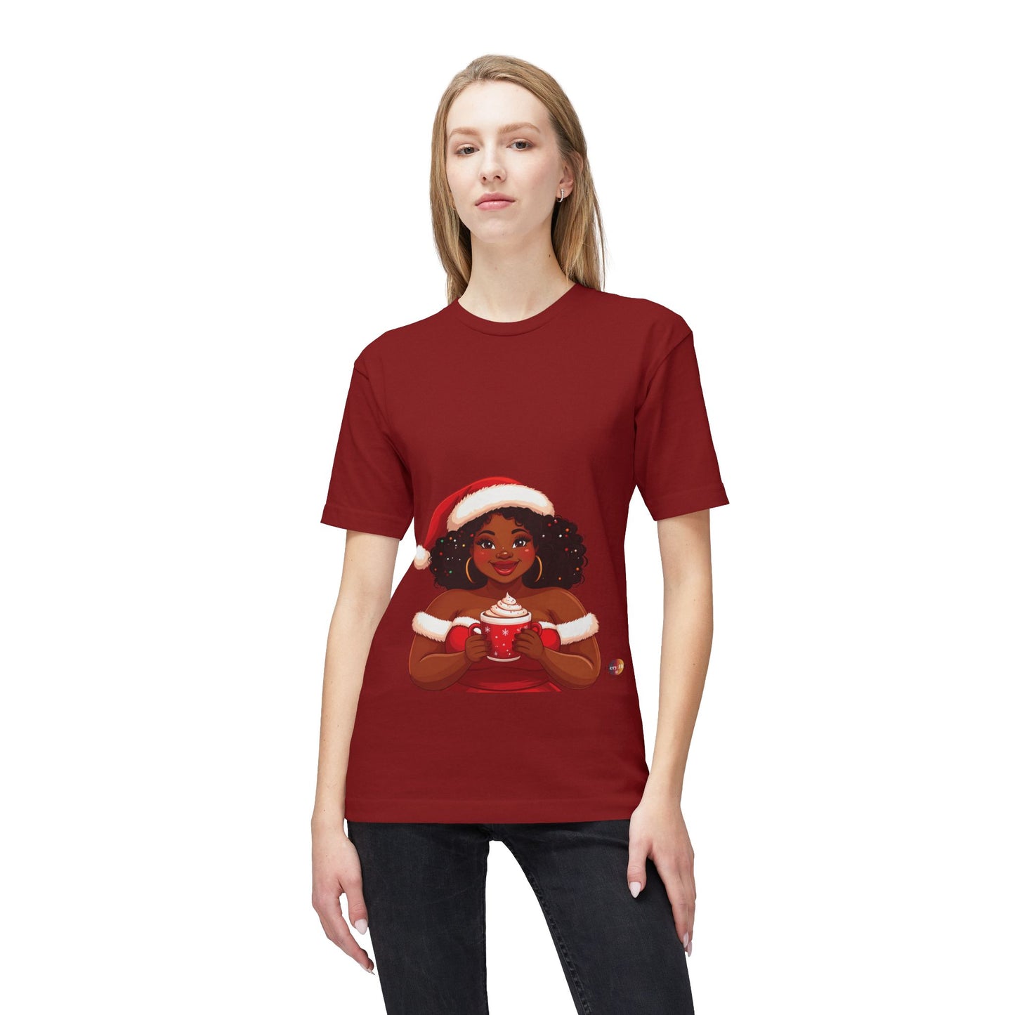 Festive Holiday T-shirt, Christmas shirt, winter t-shirt, gift for her, cozy clothing, seasonal apparel