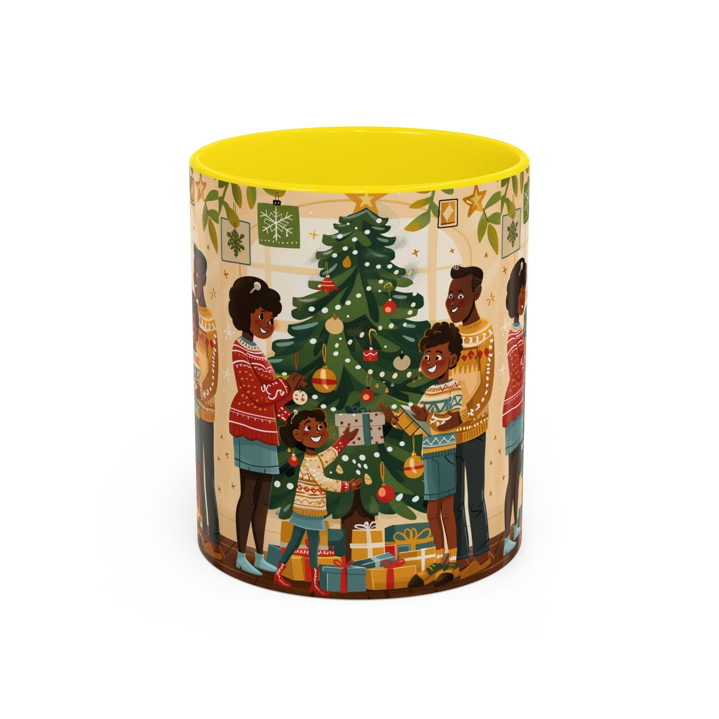 Christmas Family Celebration Mug, Holiday Coffee Cup, Festive Drinkware, Gift for Mom, Winter Decor, Cozy Family Moments