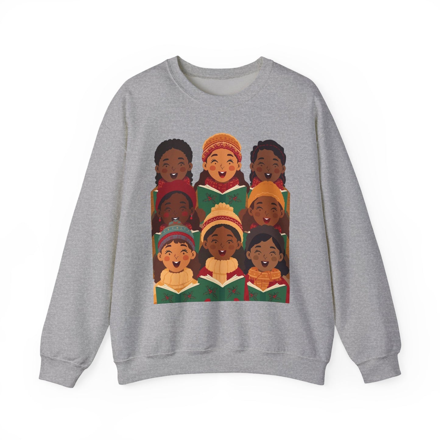 Singing Joy Crewneck Sweatshirt, Cozy Choir Sweatshirt, Festival Apparel, Group Performance Top, Gift for Music Lovers, Unisex Sweatshirt