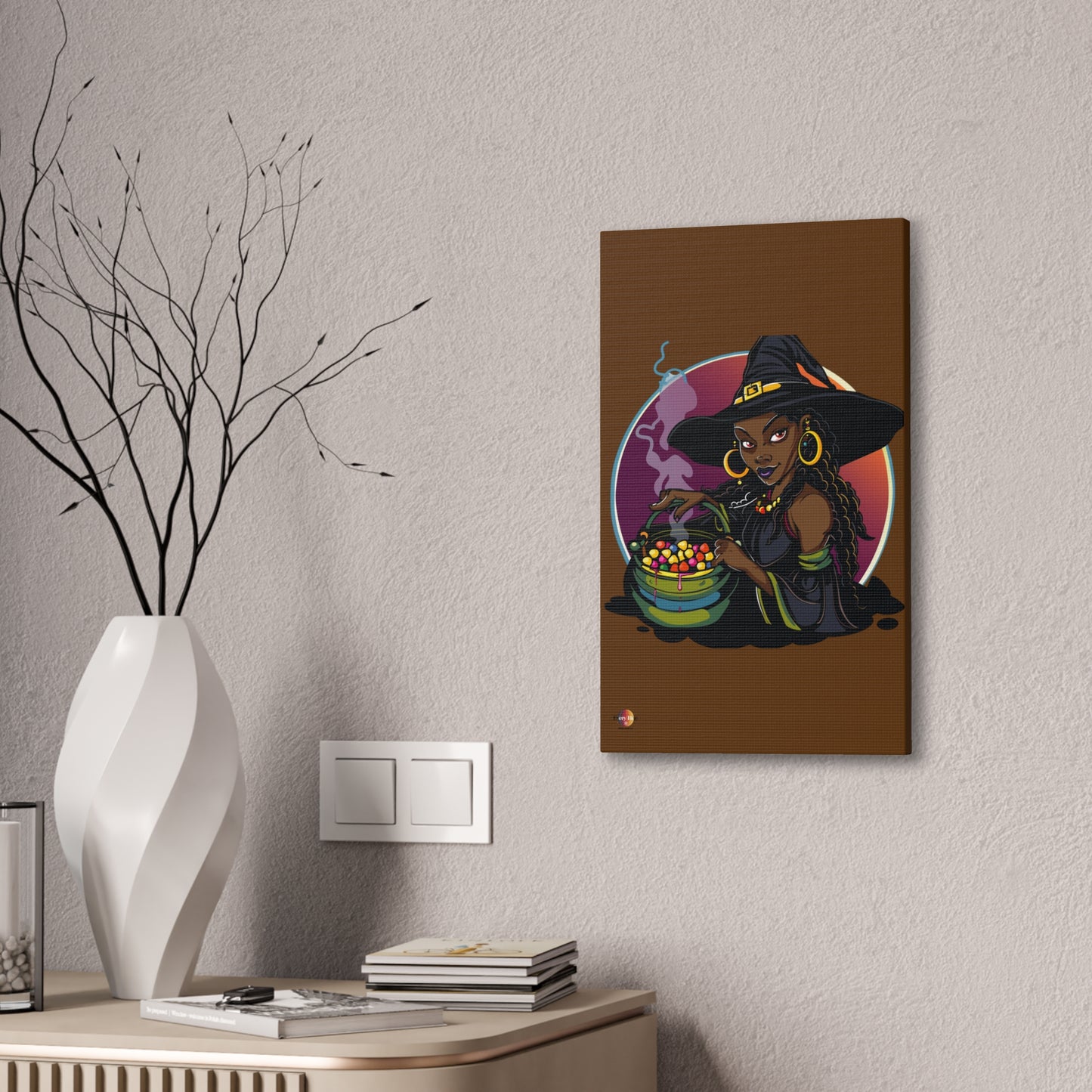 Witchy Canvas Art, Spooky Wall Decor, Halloween Home Decor, Magic Potion Artwork, Witch Decor, Gift for Witch Lovers
