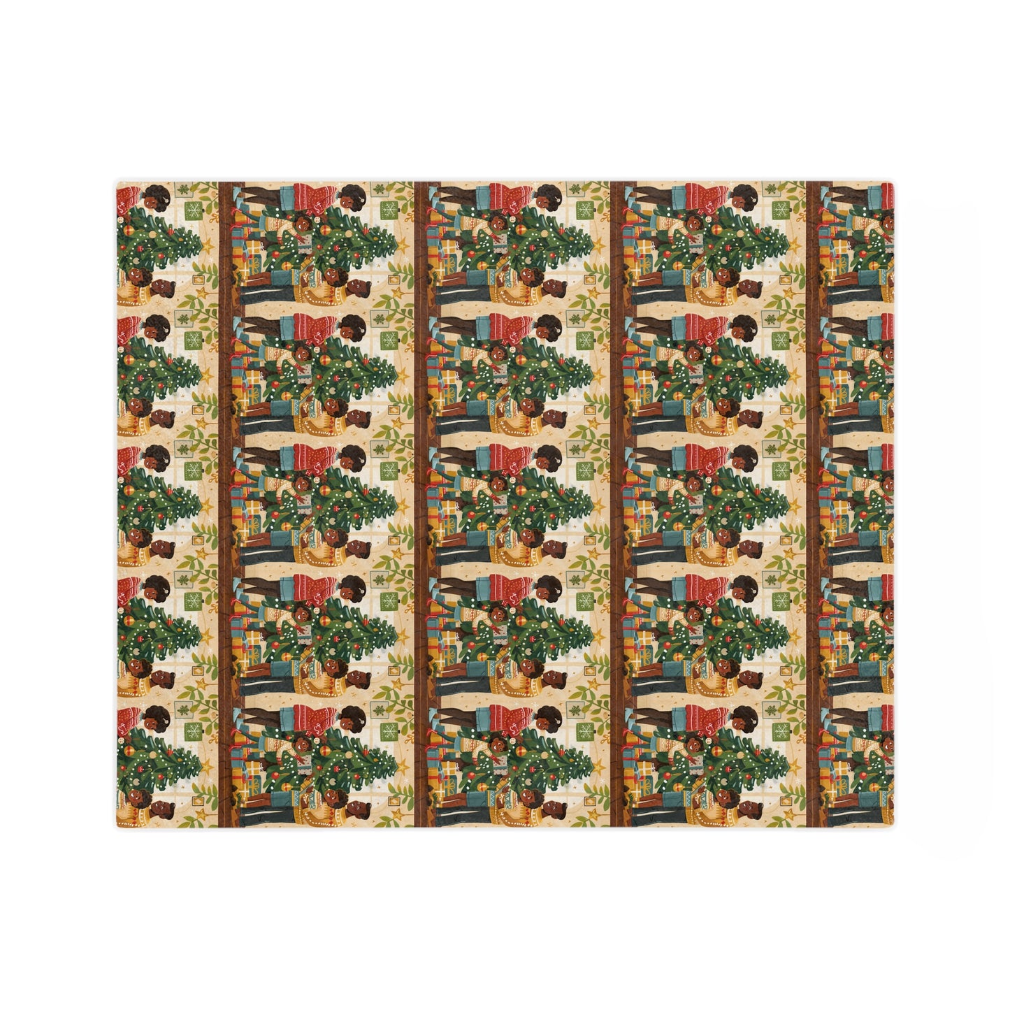 Warm Family Gatherings Velveteen Blanket, Cozy Holiday Decor, Kids Blanket, Gift for Christmas, Soft Throw for Living Room