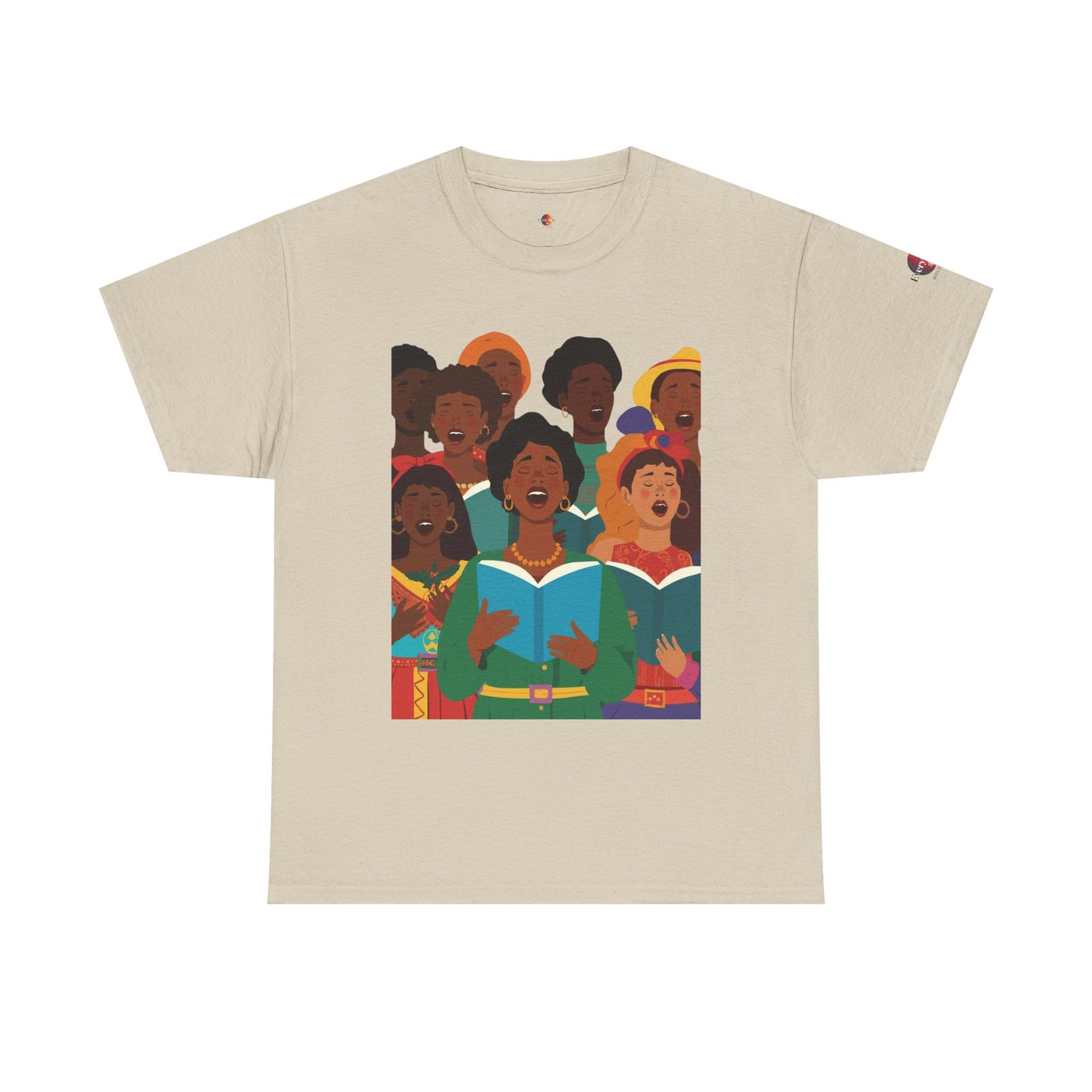 Singing Joy Unisex Heavy Cotton Tee, Inspirational Choir Shirt, Community Spirit Tee, Gift for Music Lovers, Perfect for Celebrations