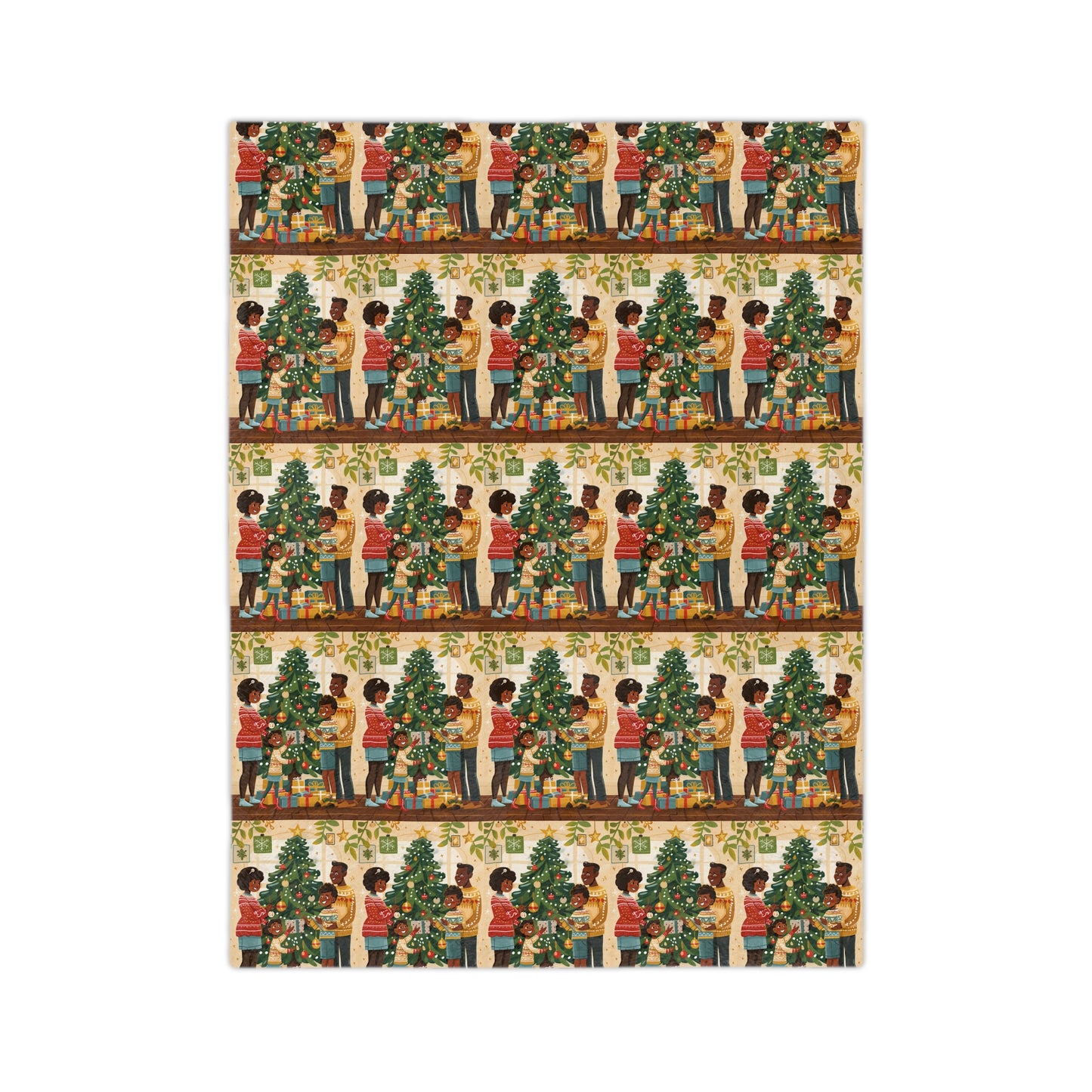 Warm Family Gatherings Velveteen Blanket, Cozy Holiday Decor, Kids Blanket, Gift for Christmas, Soft Throw for Living Room