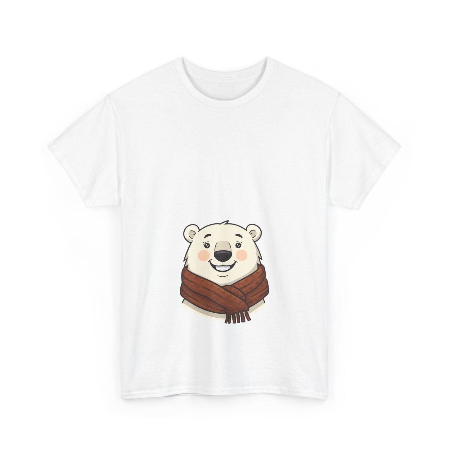 Cute Polar Bear Tee | Unisex Cotton T-shirt for Winter, Cozy Gift, Animal Lover Shirt, Chill Vibe Apparel, Christmas & Holiday Wear