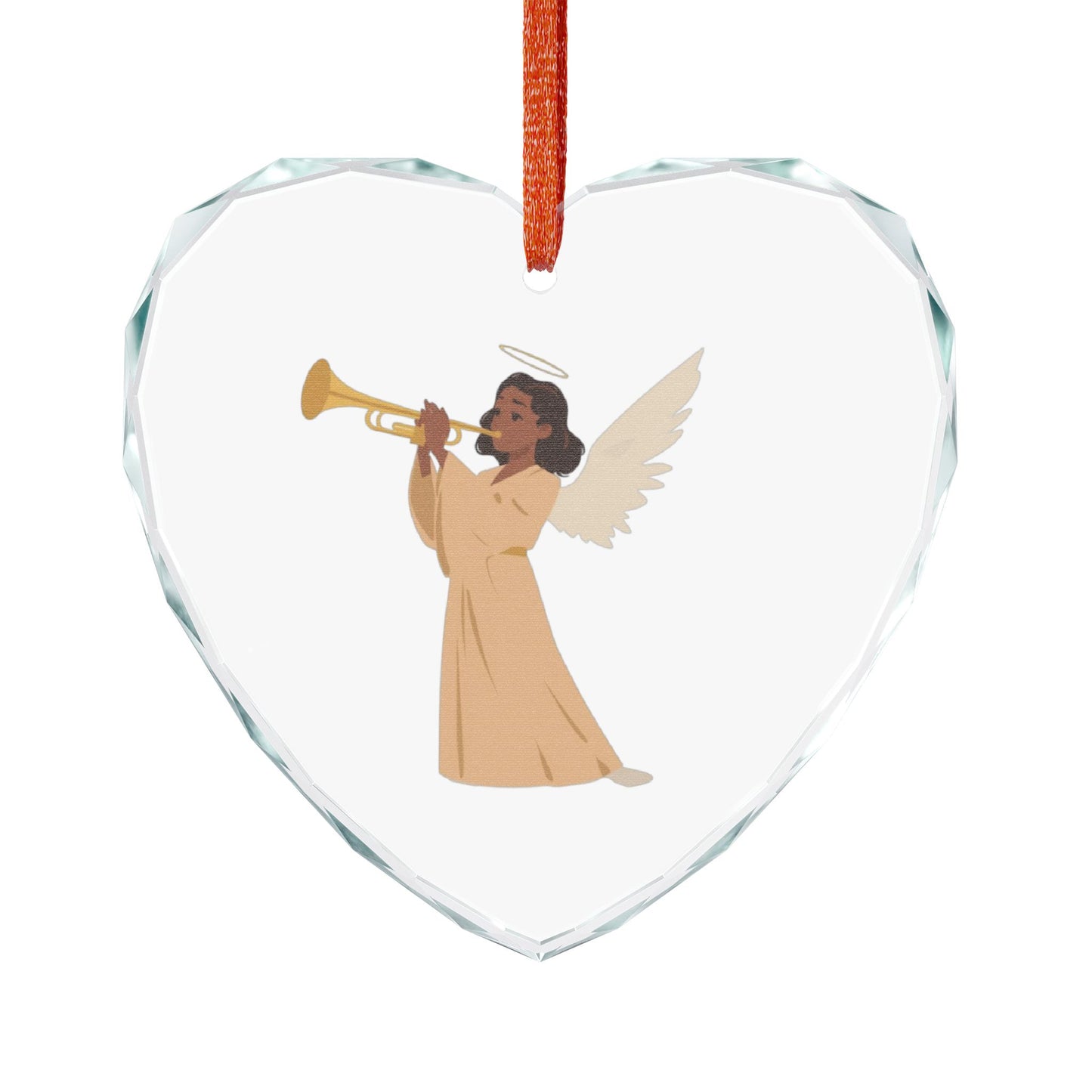 Angel Heart Ornament, Christmas Tree Decoration, Gift for Holidays, Personalized Keepsake, Heavenly Decor