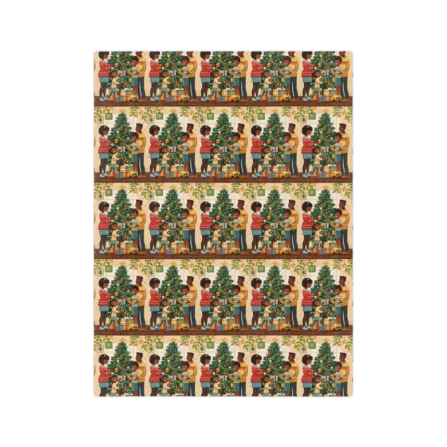 Warm Family Gatherings Velveteen Blanket, Cozy Holiday Decor, Kids Blanket, Gift for Christmas, Soft Throw for Living Room