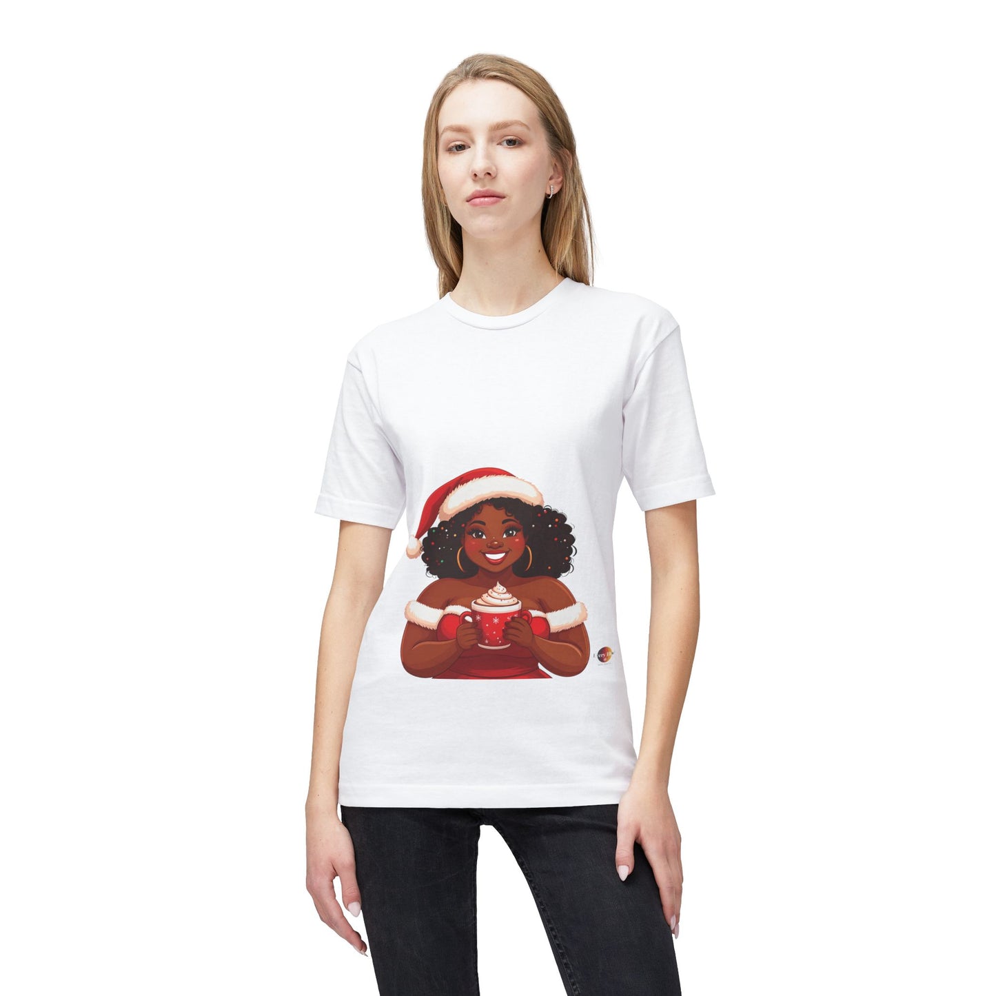 Festive Holiday T-shirt, Christmas shirt, winter t-shirt, gift for her, cozy clothing, seasonal apparel
