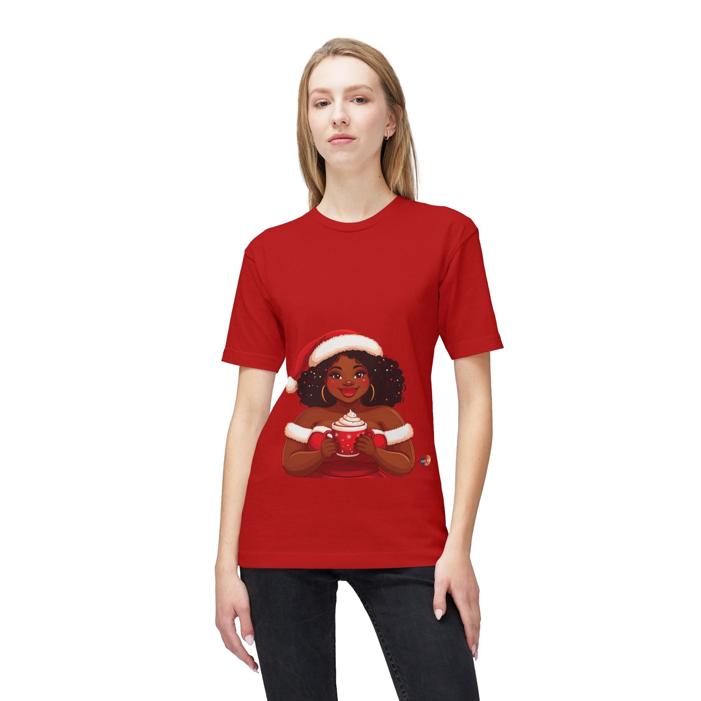 Festive Holiday T-shirt, Christmas shirt, winter t-shirt, gift for her, cozy clothing, seasonal apparel