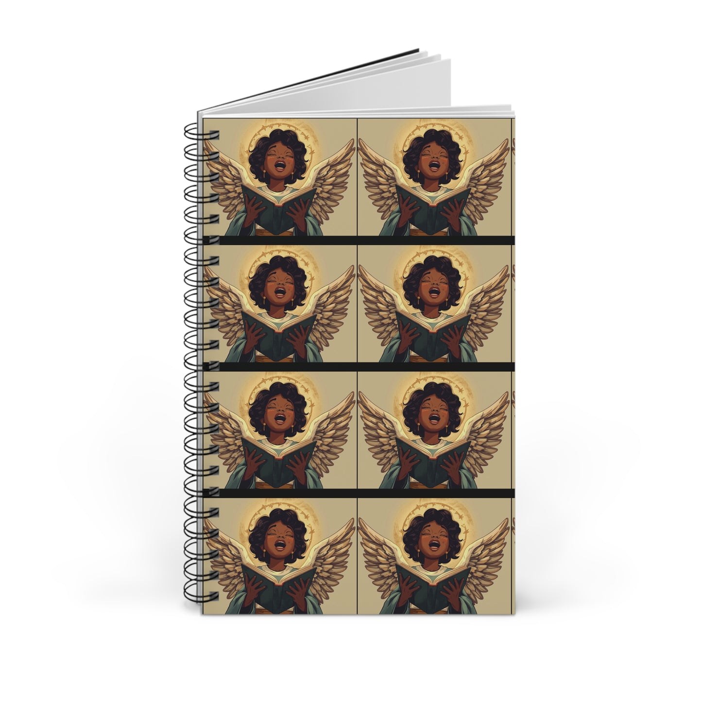 Spiritual Angelic Spiral Journal – Inspirational Notebook for Reflection, Mindfulness, and Creativity, Gift for Birthdays, Holidays
