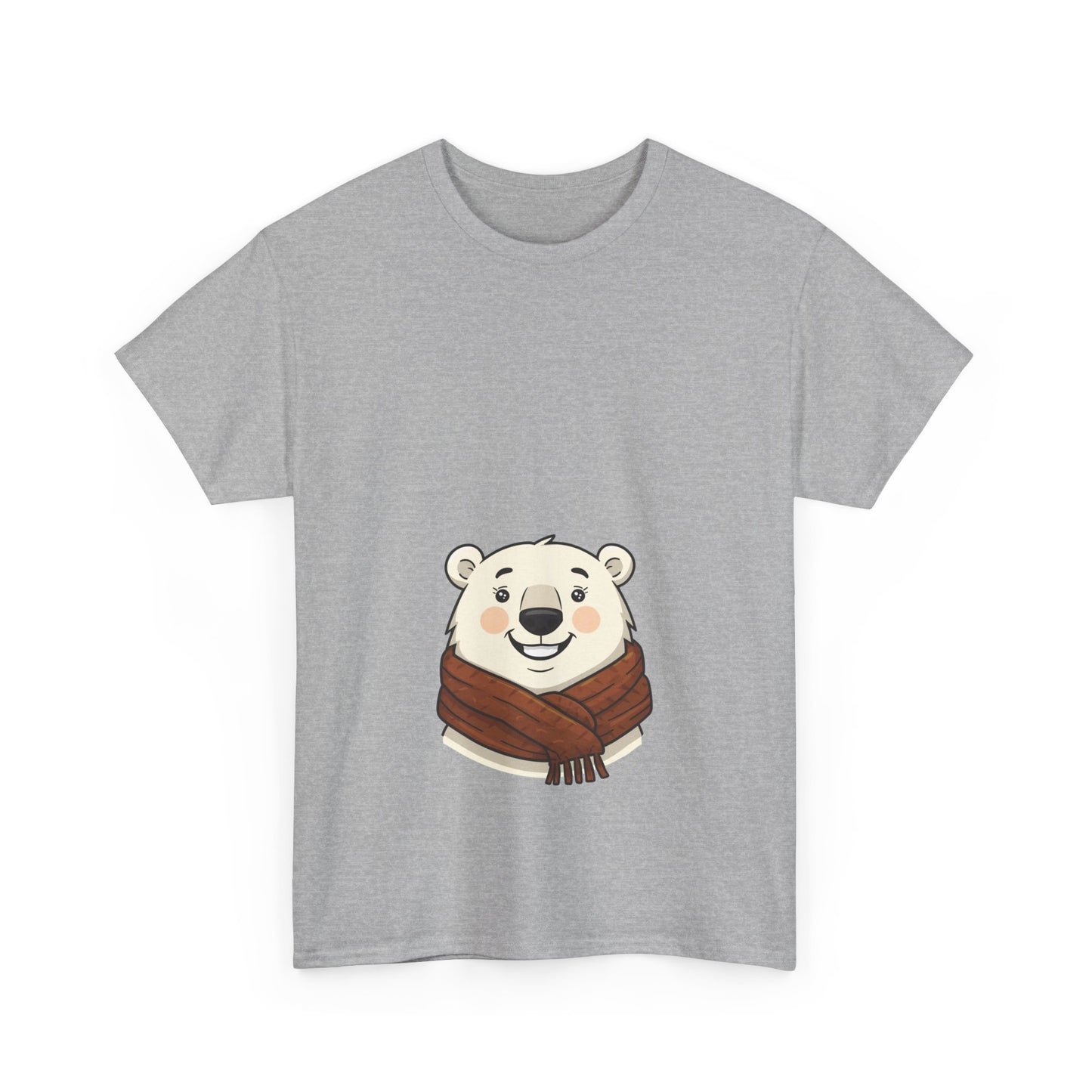 Cute Polar Bear Tee | Unisex Cotton T-shirt for Winter, Cozy Gift, Animal Lover Shirt, Chill Vibe Apparel, Christmas & Holiday Wear