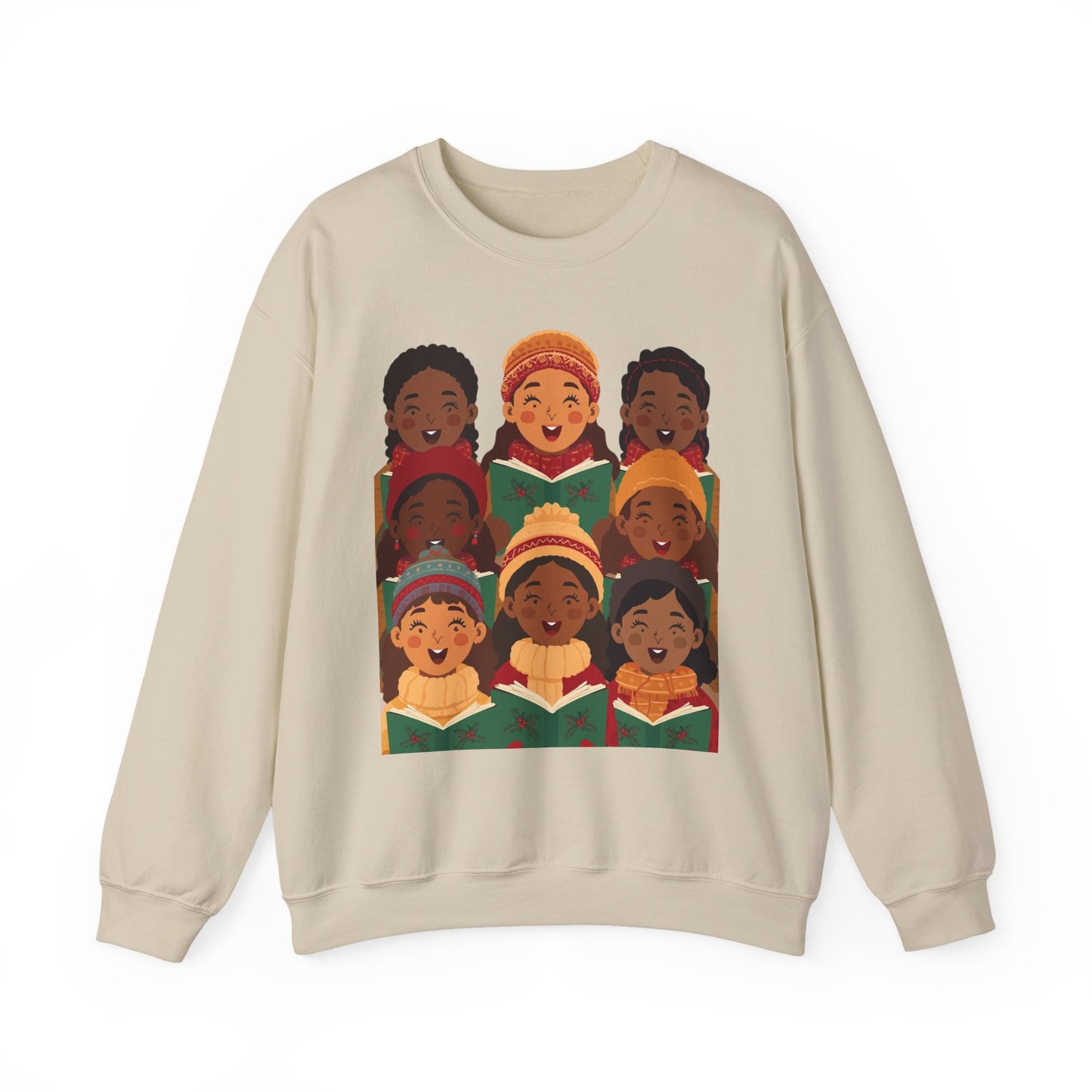 Singing Joy Crewneck Sweatshirt, Cozy Choir Sweatshirt, Festival Apparel, Group Performance Top, Gift for Music Lovers, Unisex Sweatshirt