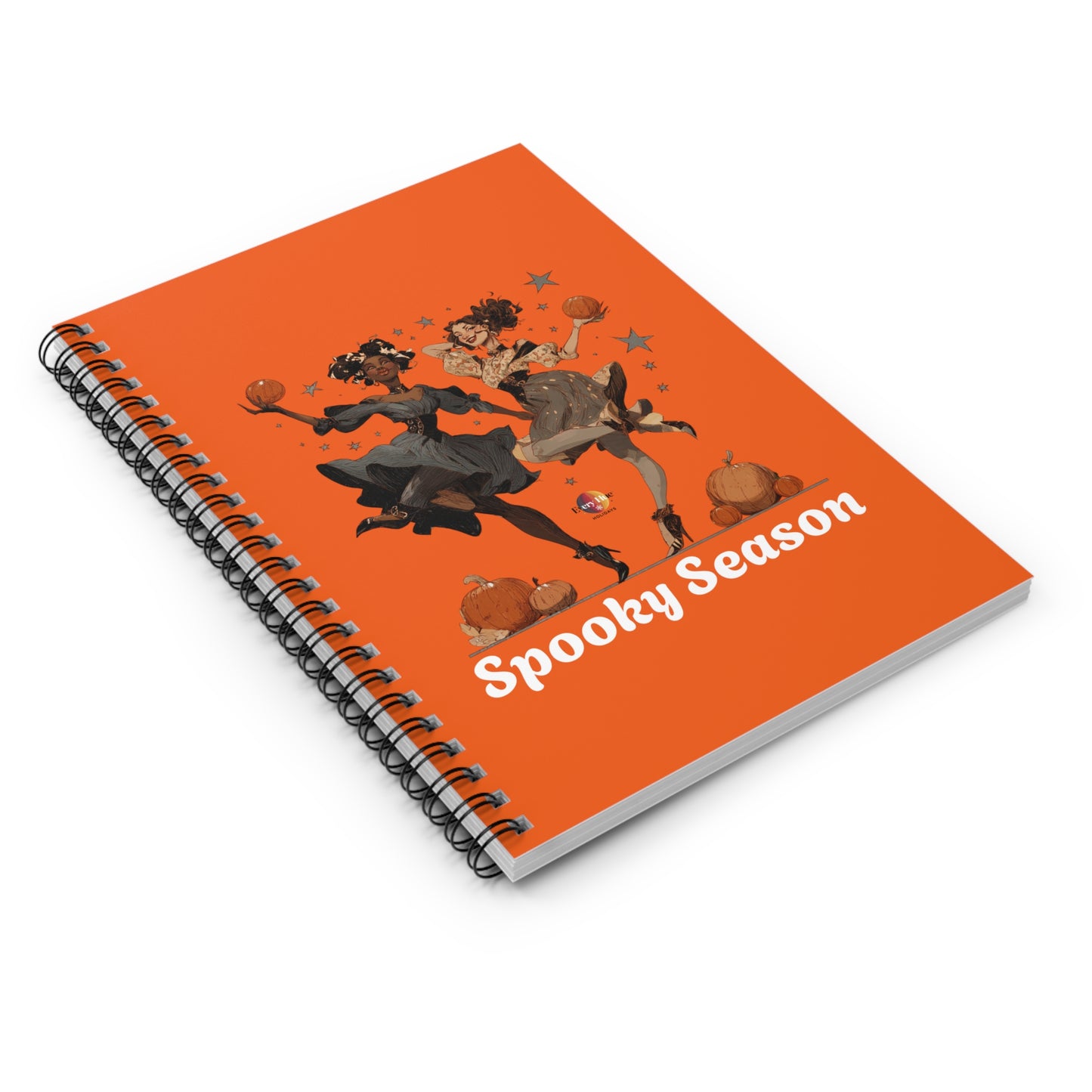 Spooky Season Spiral Notebook, Cute Halloween Journal, Gift for Witchy Friends, Fall Writing Pad, Seasonal Planner