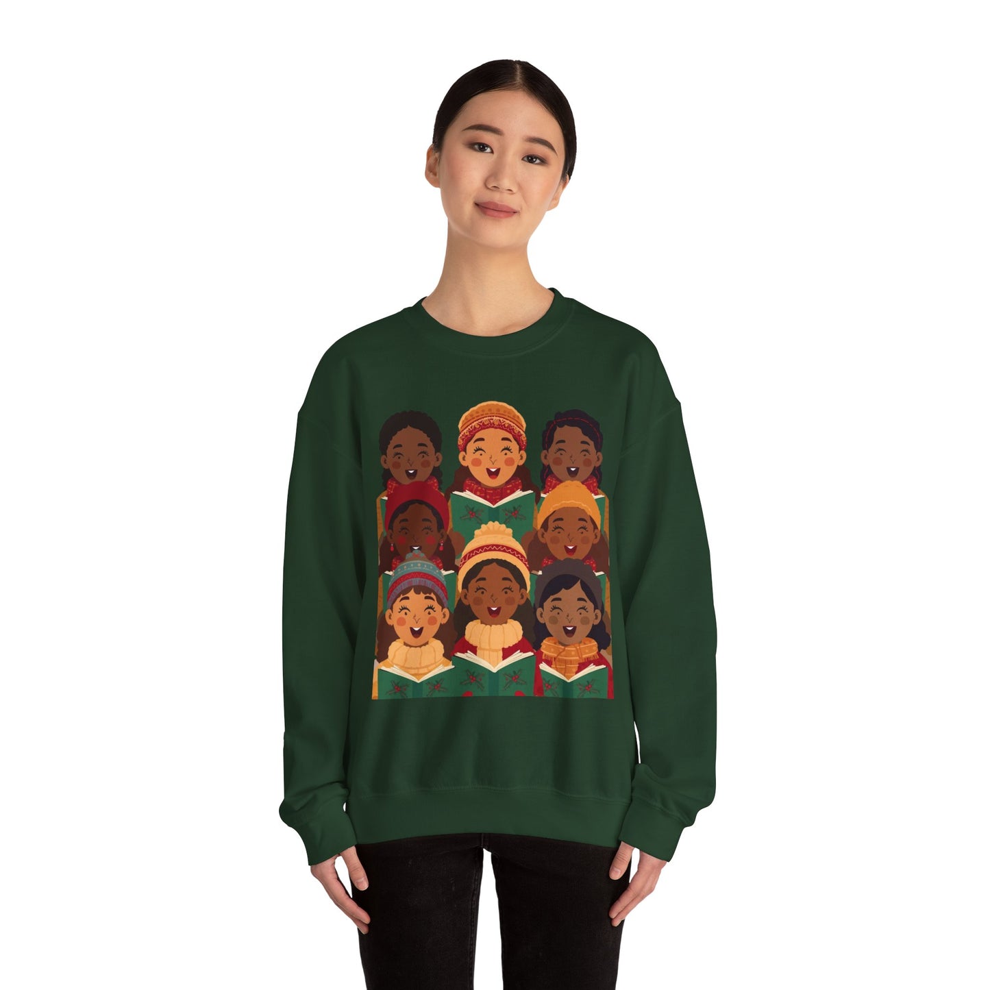 Singing Joy Crewneck Sweatshirt, Cozy Choir Sweatshirt, Festival Apparel, Group Performance Top, Gift for Music Lovers, Unisex Sweatshirt