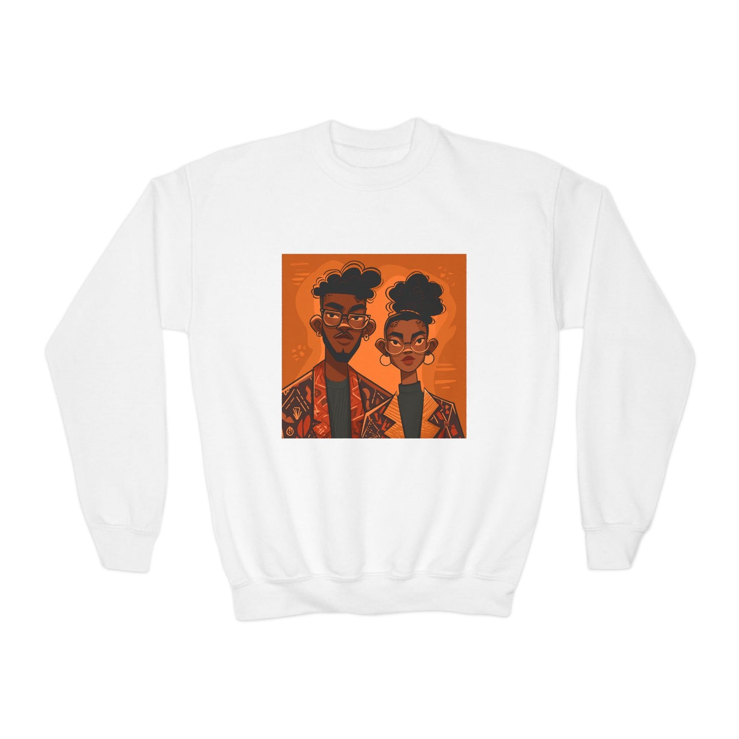 Cultural Vibe Youth Crewneck Sweatshirt - Unique Gift for Teens, Cozy Fashion, Unisex Sweater, Black History Month, Everyday Comfort