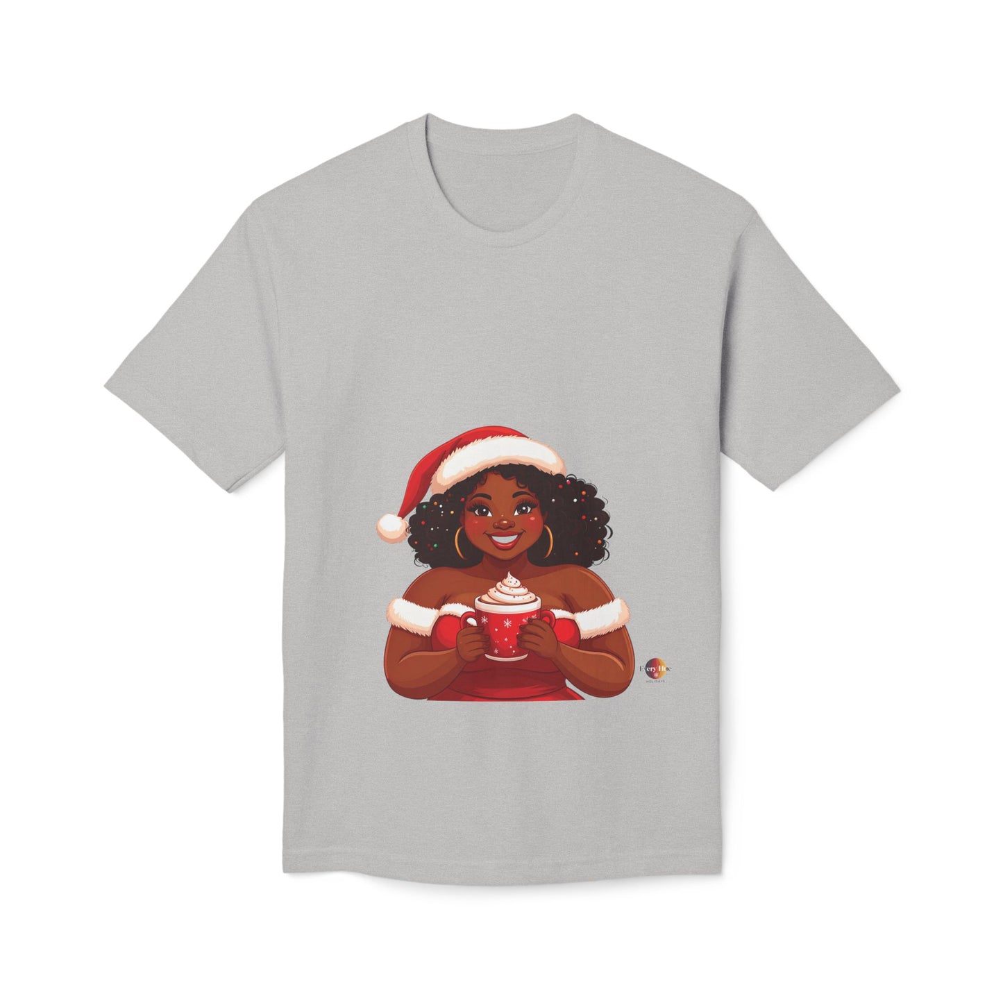 Festive Holiday T-shirt, Christmas shirt, winter t-shirt, gift for her, cozy clothing, seasonal apparel