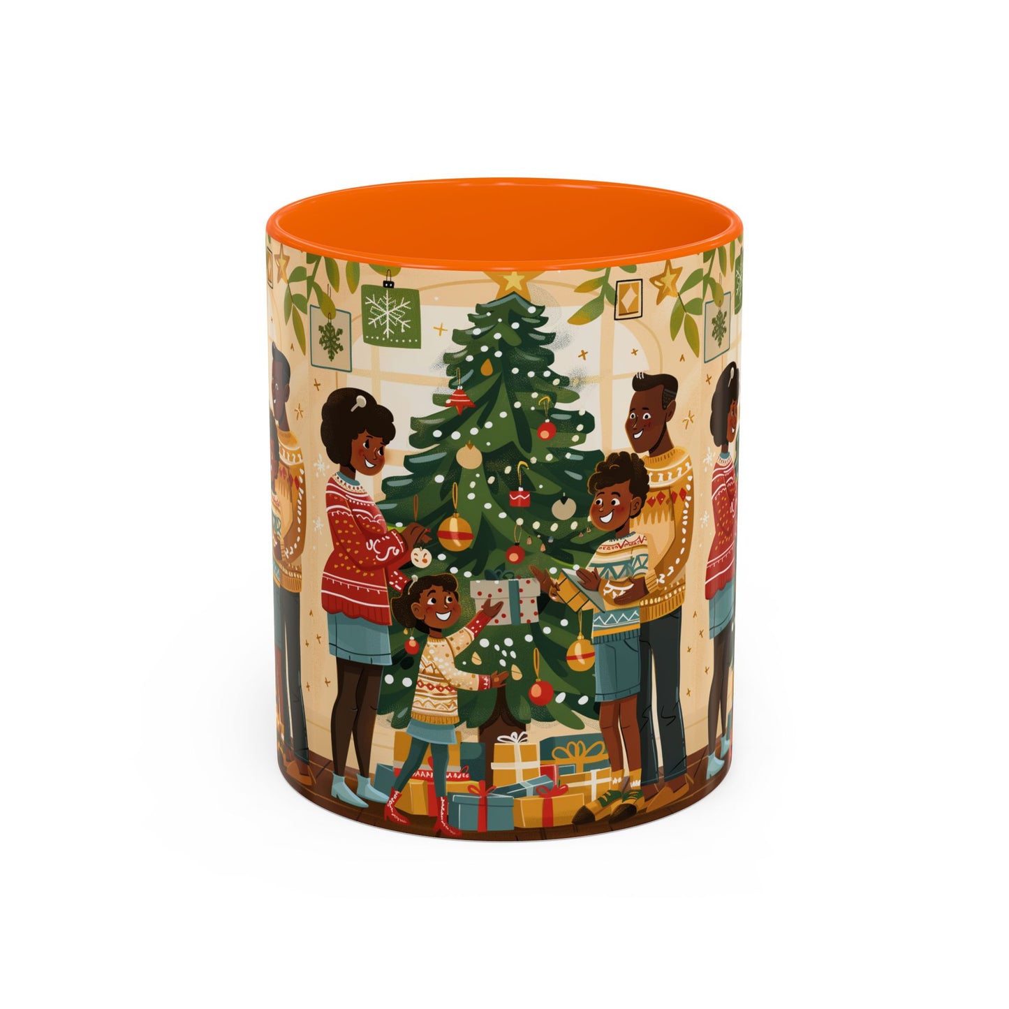 Christmas Family Celebration Mug, Holiday Coffee Cup, Festive Drinkware, Gift for Mom, Winter Decor, Cozy Family Moments