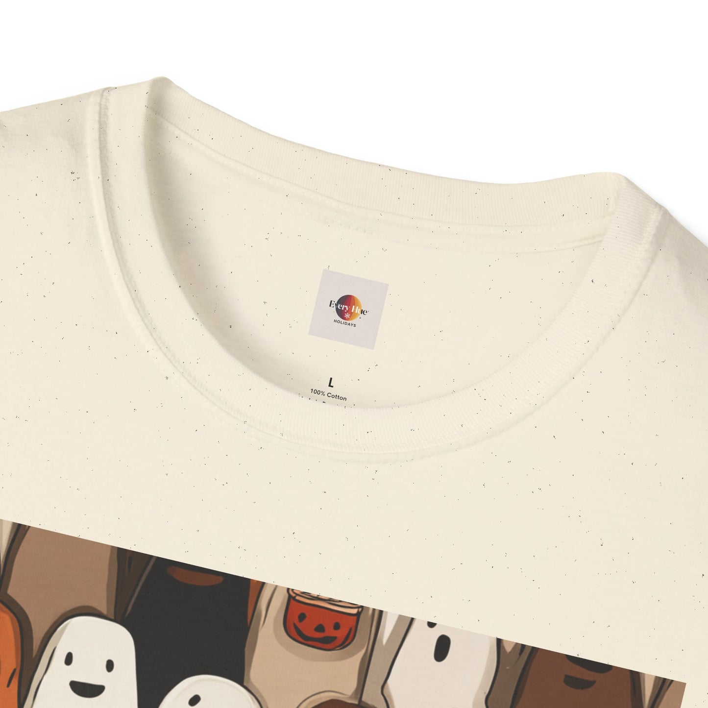 Spooky Ghost T-Shirt, Halloween Apparel, Unisex Softstyle Tee, Cute Ghoul Shirt, Fall Fashion, Trick or Treat Top