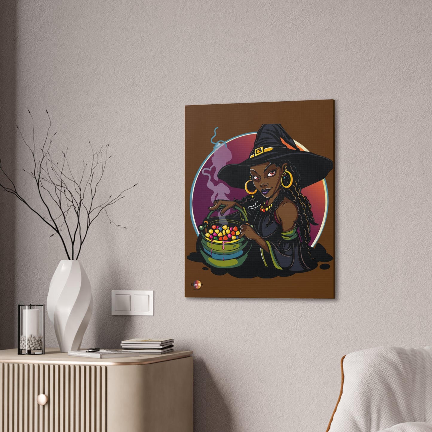 Witchy Canvas Art, Spooky Wall Decor, Halloween Home Decor, Magic Potion Artwork, Witch Decor, Gift for Witch Lovers