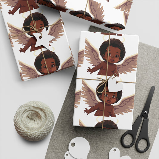 Angel-Inspired Gift Wrapping Paper, Perfect for Birthdays, Baby Showers, Holidays, Vintage Aesthetic, Unique Gift Wrap Ideas
