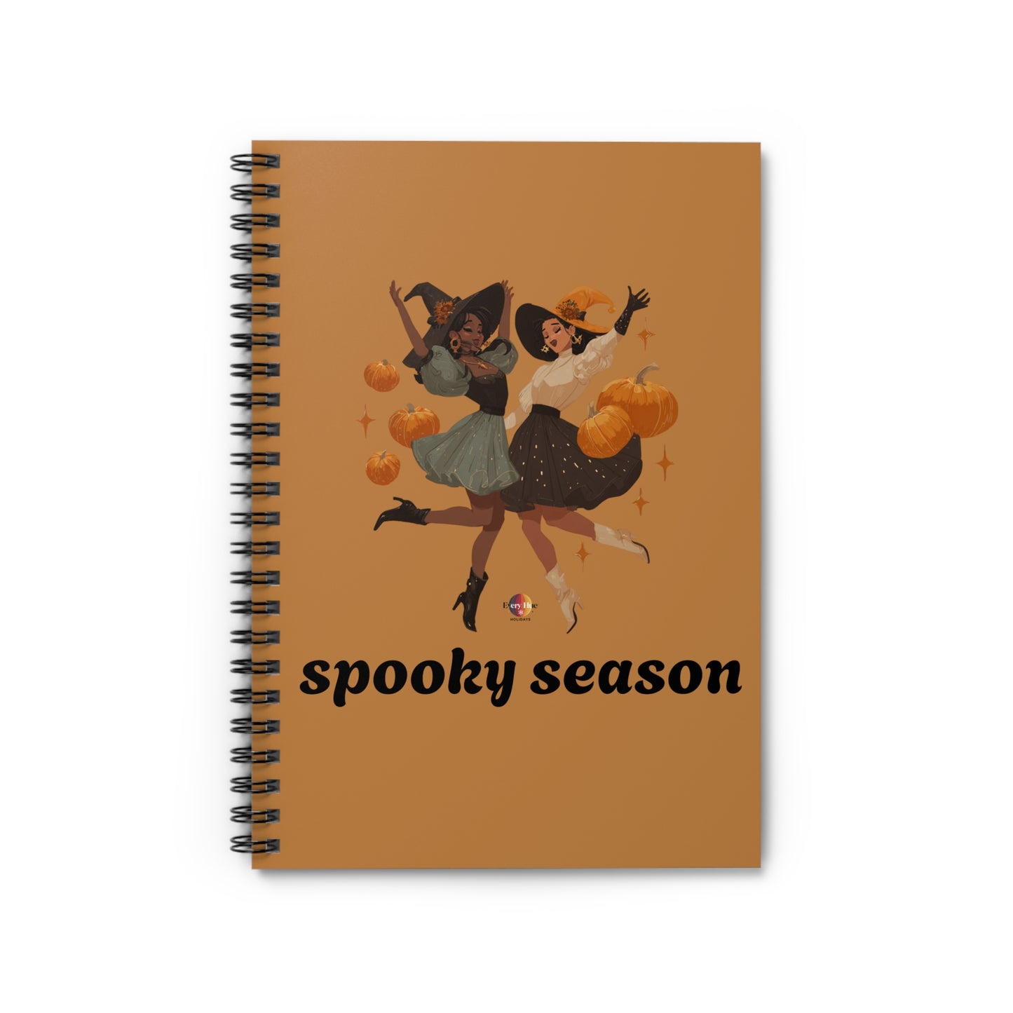 Spooky Season Spiral Notebook, Halloween Journal, Fall Stationery, Cute Notebook for Witch Lovers, Gift for Teachers and Students