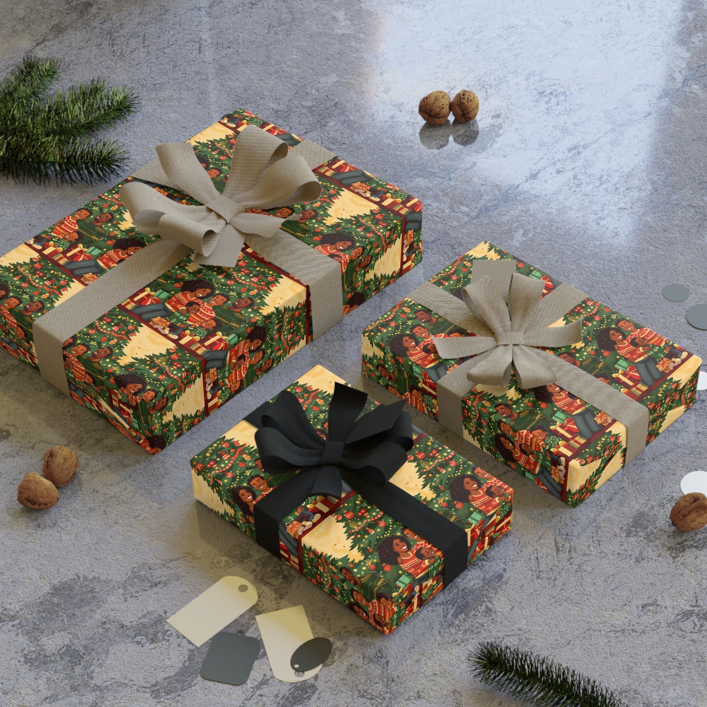 Festive Gift Wrapping Paper Roll, Holiday Wrap, Eco-Friendly Gift Wrap, Christmas, Birthday, Party Supplies, Unique Gift Wrap