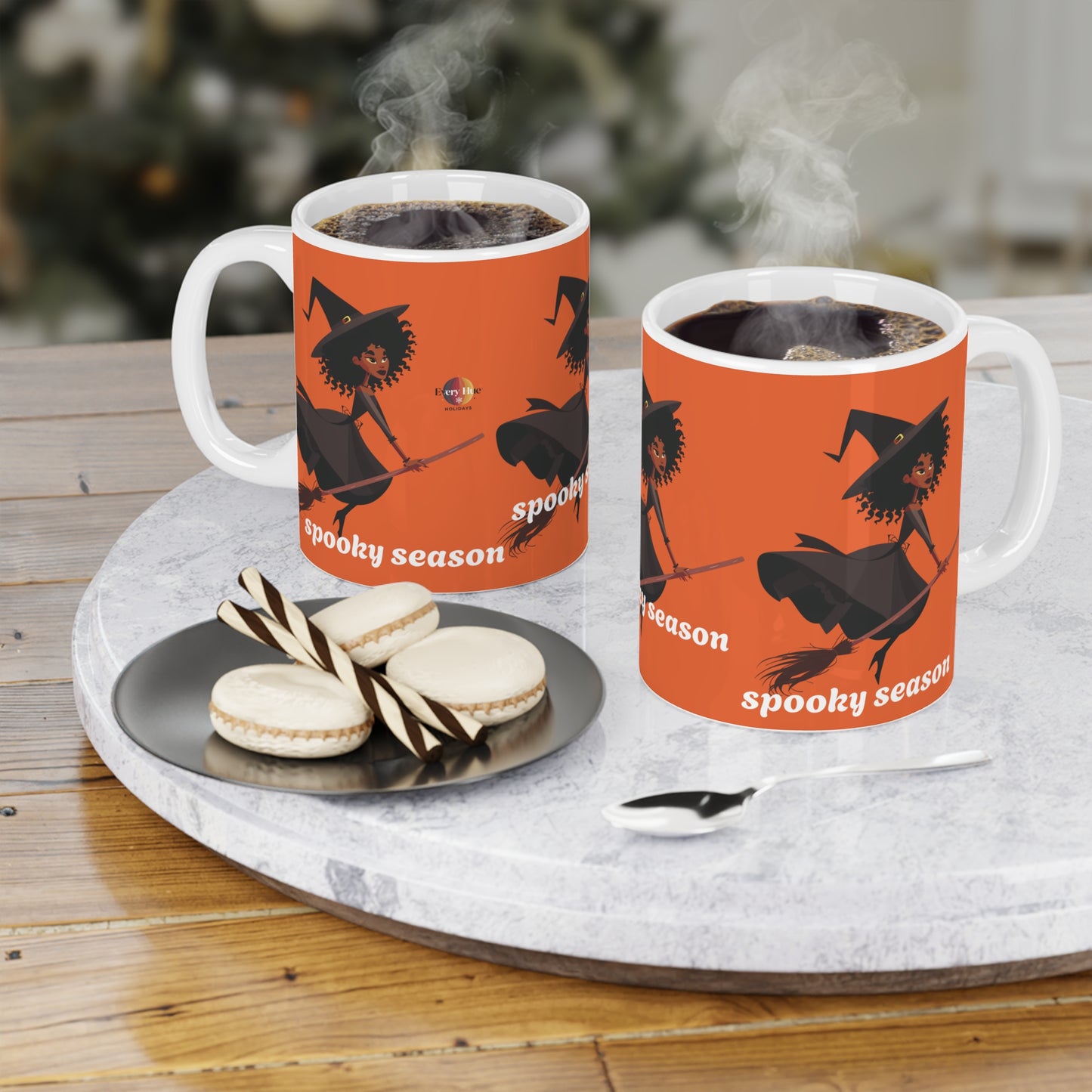 Spooky Season Ceramic Mug, Witch Decor, Fall Coffee Cup, Halloween Gift, Seasonal Drinkware, Cute Witch Mug